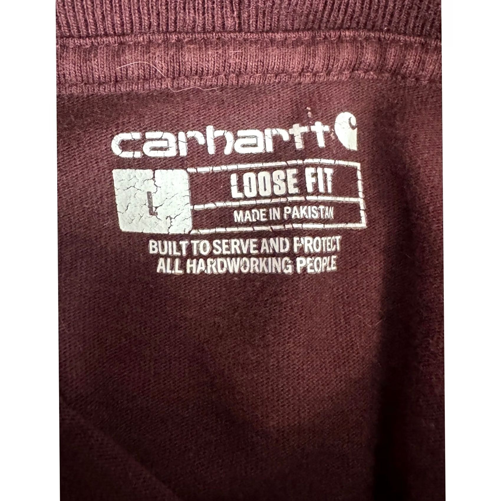 Carhartt Carhartt Mens Loose Fit Short Sleeve Pocket T Shirt Burgundy Size L Size US L / EU 52-54 / 3 - 6 Thumbnail