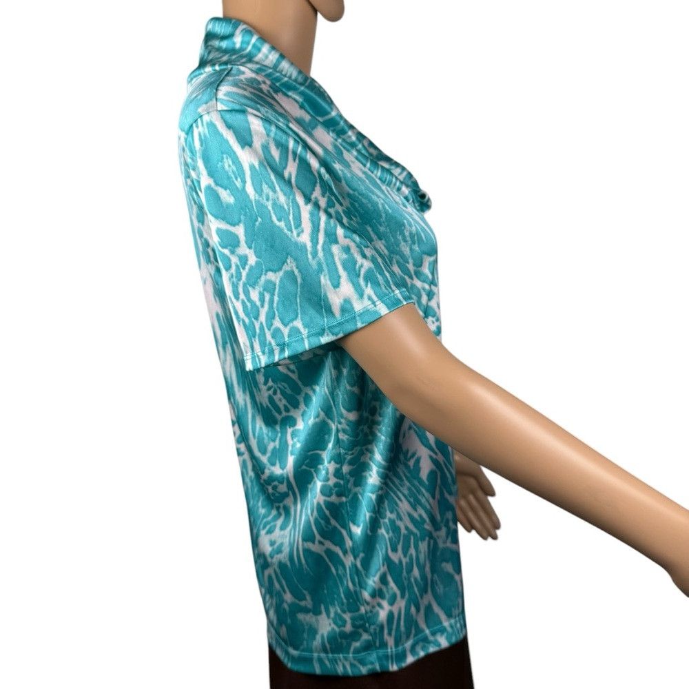Other New Susan Graver Tie Dye Liquid Knit Cowl Neck Short Sleeve Size S / US 4 / IT 40 - 3 Thumbnail