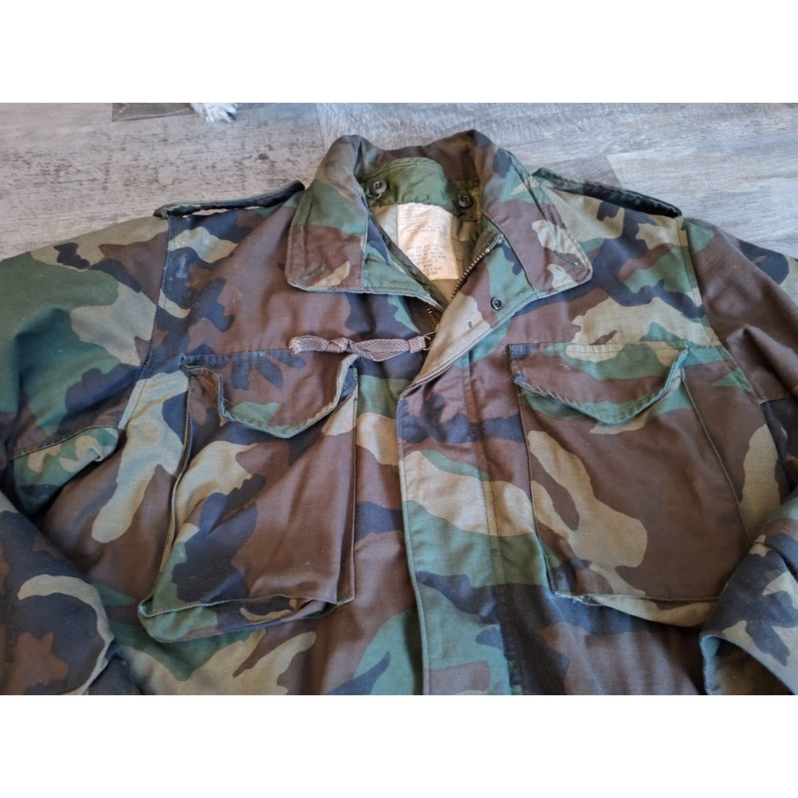 Vintage VINTAGE US ARMY Military Cold Weather Woodland Camo M65 Field Jacket Medium Size US L / EU 52-54 / 3 - 5 Thumbnail