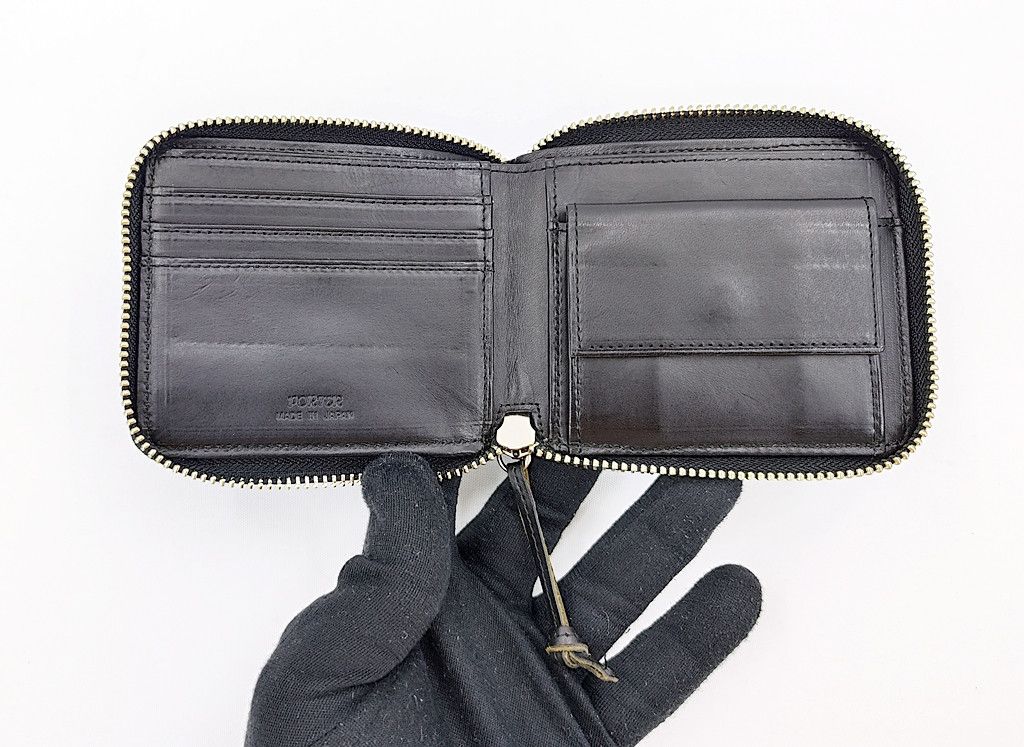 Porter PORTER full leather bifold zip around wallet Size ONE SIZE - 3 Thumbnail