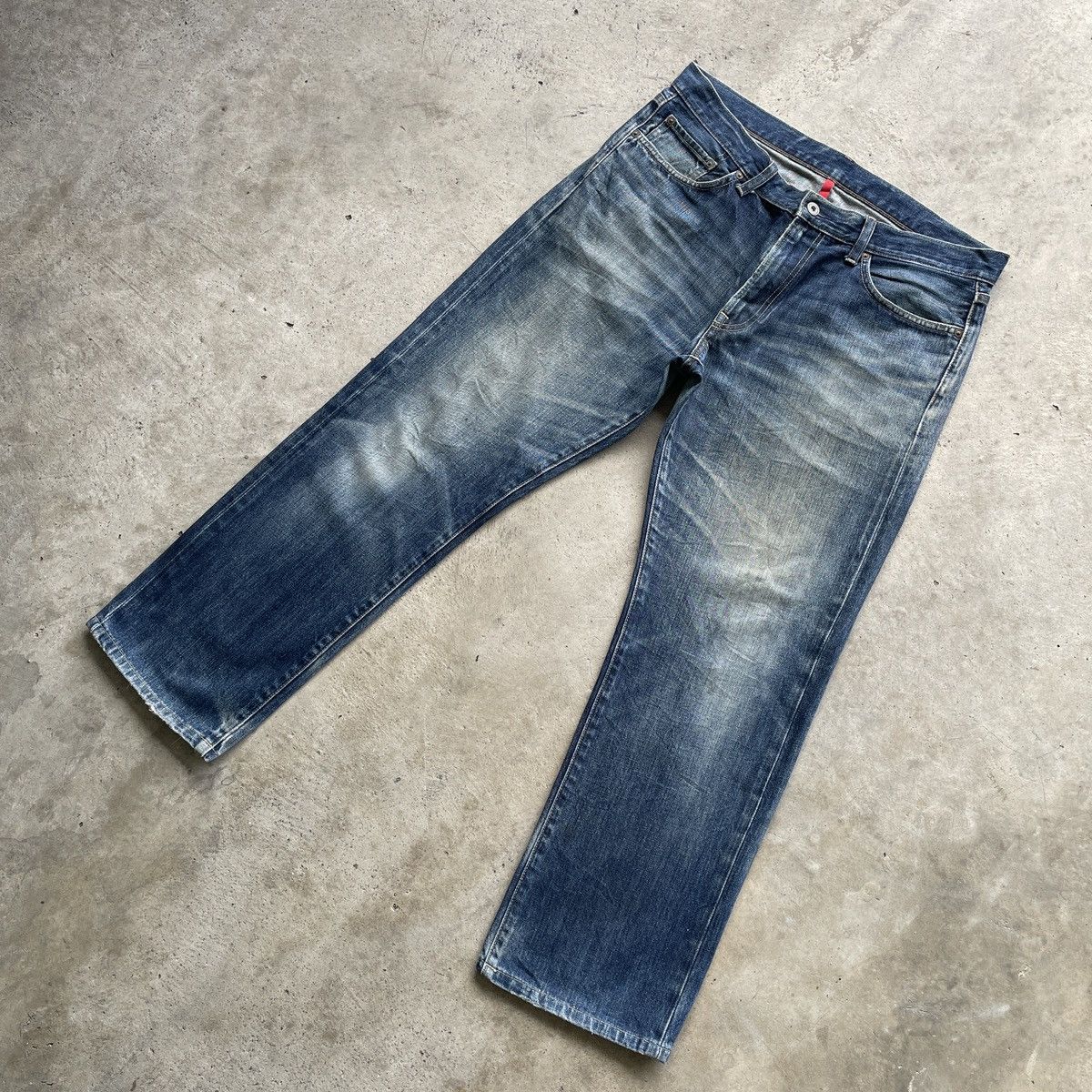 Japanese Brand Vintage Japanese UJ Faded Denim Jeans Pants W36x29 Size US 36 / EU 52 - 2 Thumbnail