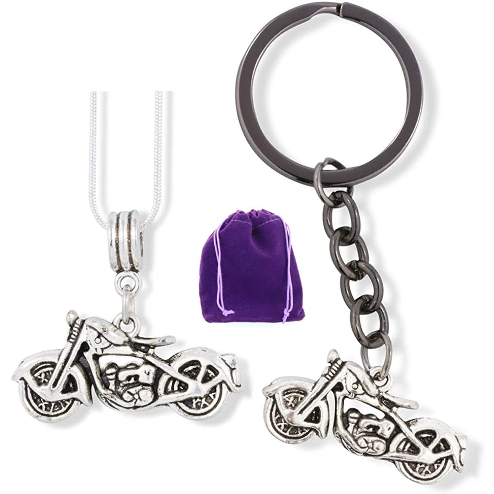& Other Stories Motorcycle Necklace Bundled with a Motorcycle Charm Keychain Size ONE SIZE - 1 Thumbnail
