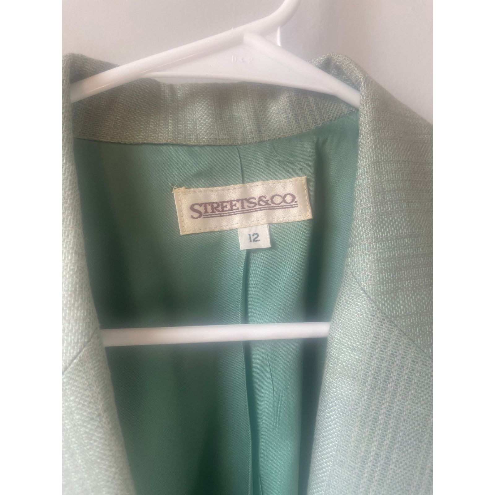Vintage Streets & Co Vintage Classic Light Green Suit Jacket Blazer Size XL / US 12-14 / IT 48-50 - 2 Thumbnail