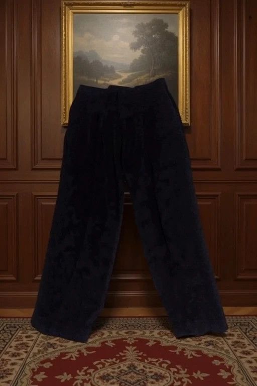 George George Men's Dress Pants 30x30 Black Classic Formal Size US 30 / EU 46 - 2 Thumbnail