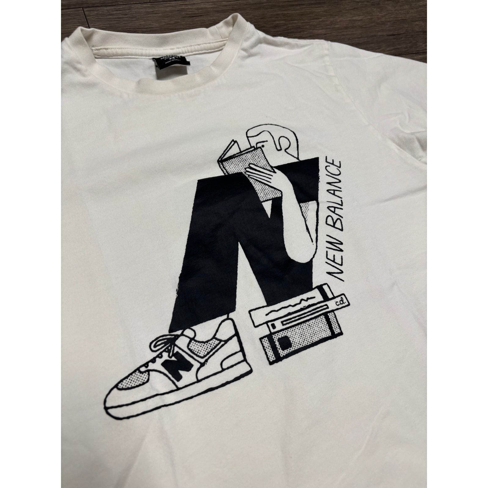 New Balance New Balance Christopher Delorenzo White Tee Sz XS Size US XS / EU 42 / 0 - 2 Thumbnail