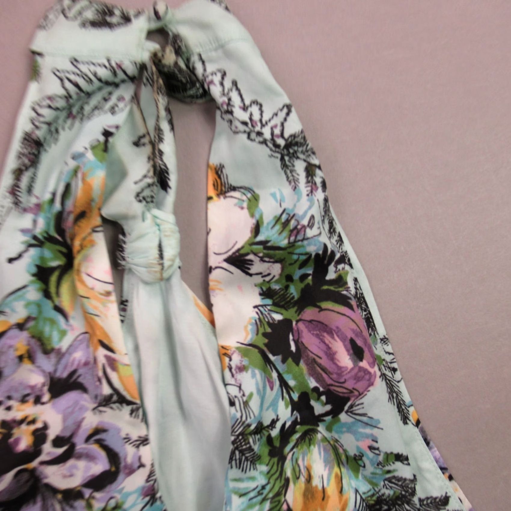Free People Free People Shirt Womens Medium Sleeveless V Neck Pullover Lightweight Floral Green Size M / US 6-8 / IT 42-44 - 2 Thumbnail