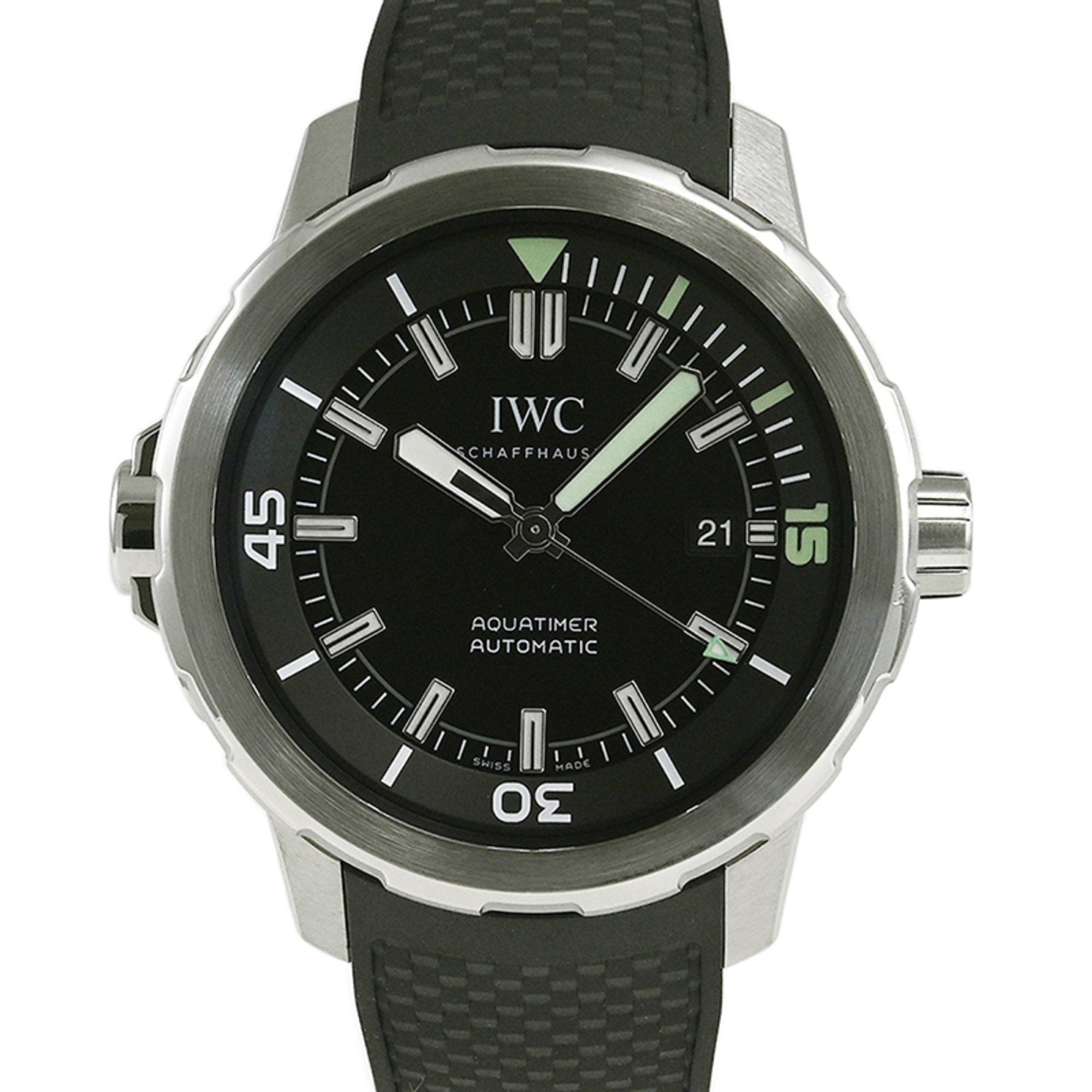 image of Iwc Schaffhausen Iwc Aquatimer Automatic Watch Iw329001 in Black, Women's