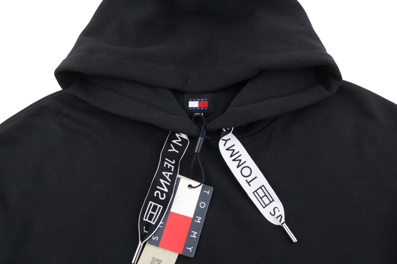 Tommy Hilfiger BXY LOFO DRAWCOR XL Black Unisex Hoodie 87411 Size XL / US 12-14 / IT 48-50 - 4 Thumbnail