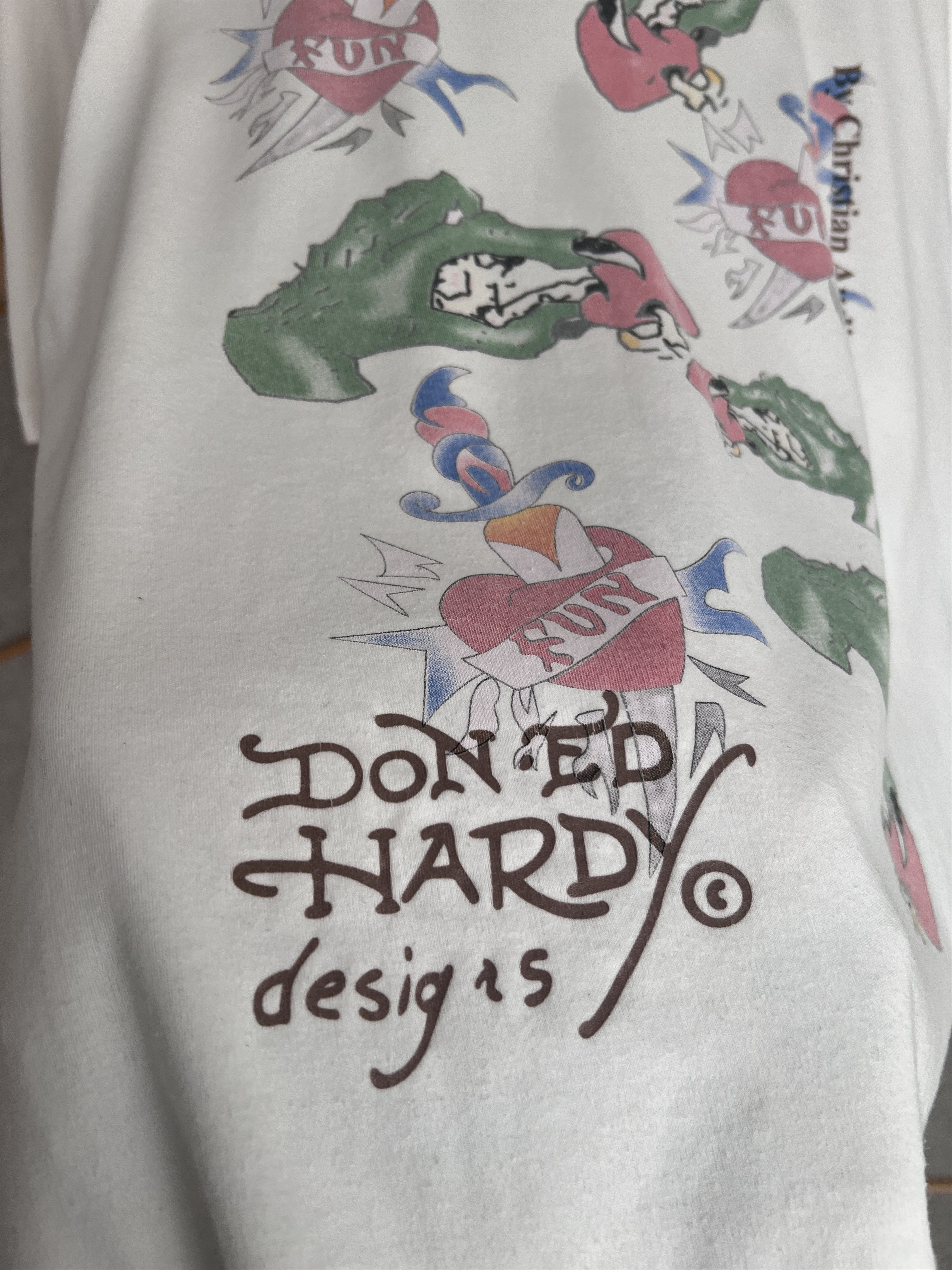Ed Hardy Crazy Ed Hardy Superstar Rhinestones vintage printed t shirt Size US XL / EU 56 / 4 - 11 Thumbnail