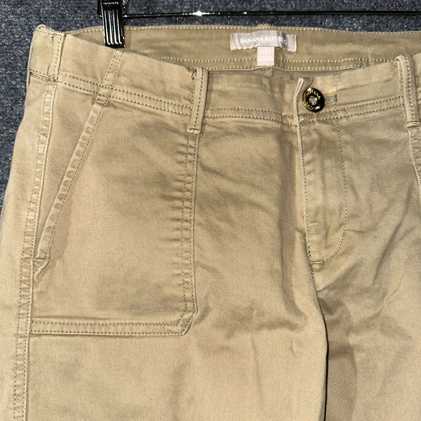 Banana Republic Banana Republic Pants Womens 28 Short Cotton Stretch Twill Patch Pockets Brown Size 28" / US 6 / IT 42 - 4 Thumbnail