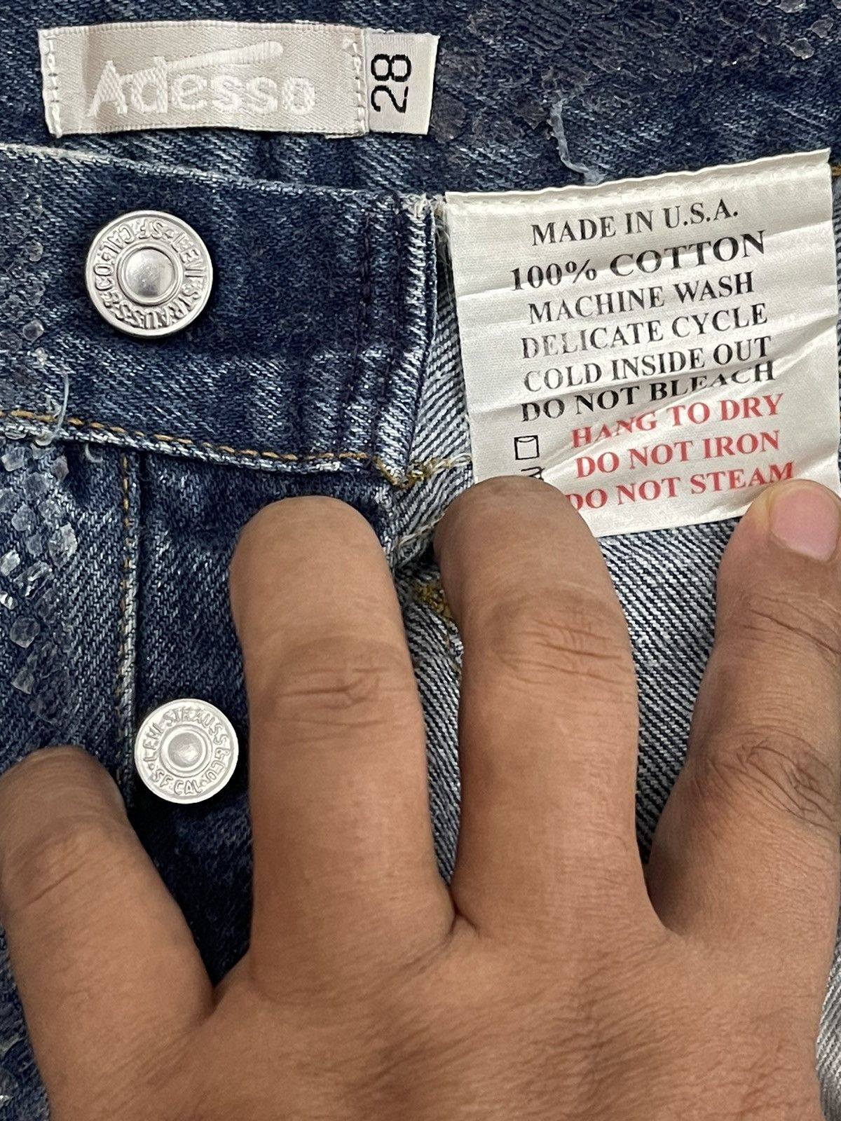 Levi's × Vintage 💸BINDING OFFER💸 Rare Vintage 90’s Levi’s 701 Adesso Jeans Size US 28 / EU 44 - 7 Thumbnail