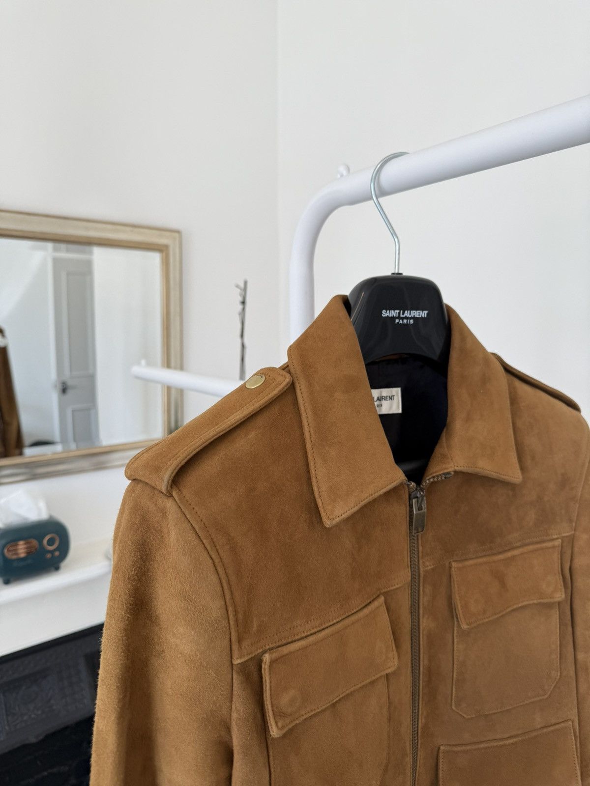 Hedi Slimane × Saint Laurent Paris FW13 Saint Laurent Goat Leather Tan Suede Jacket Size US M / EU 48-50 / 2 - 9 Thumbnail
