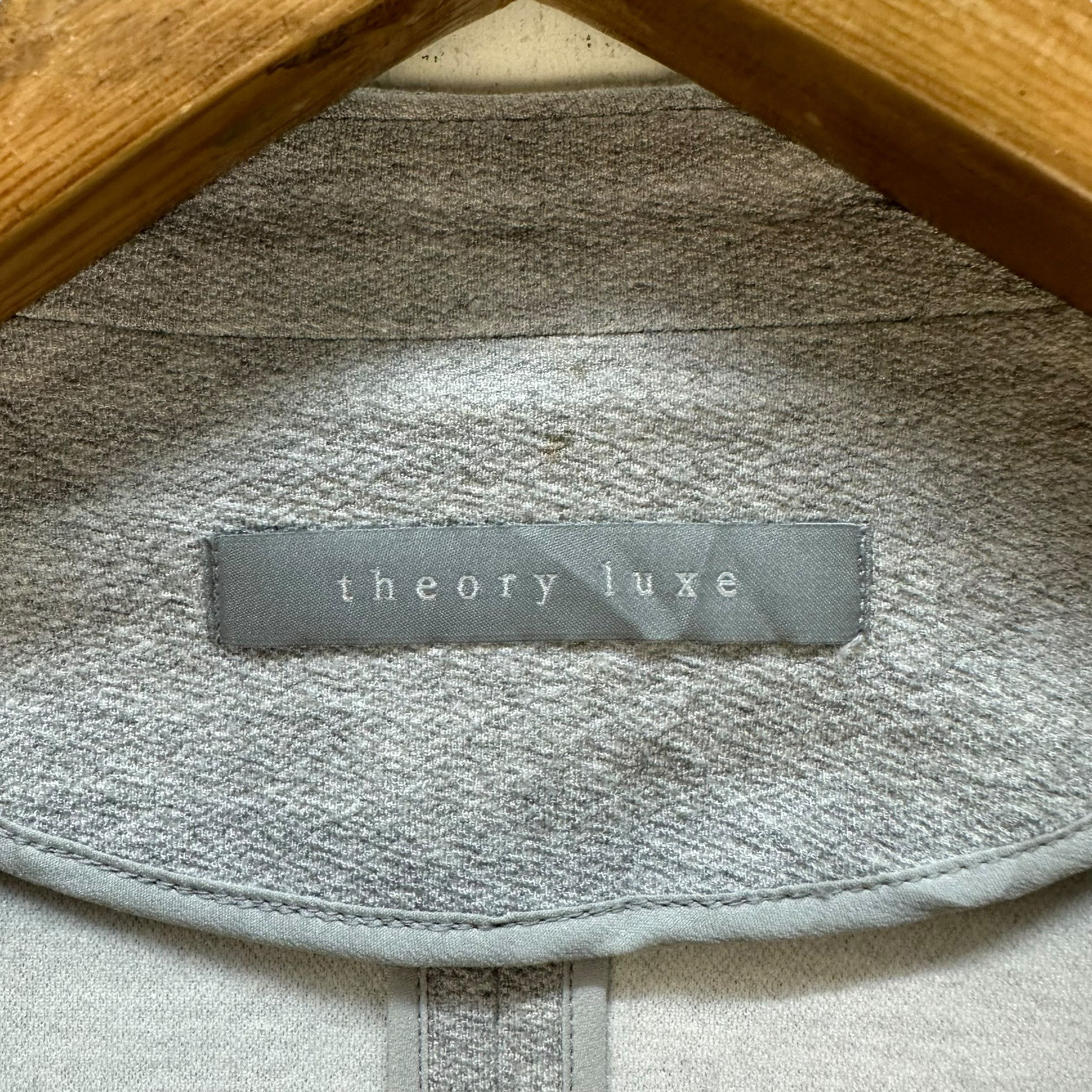 Theory THEORY LUXE Buttonless Gray Suit Jacket Blazer #A68-1628 Size S / US 4 / IT 40 - 7 Thumbnail
