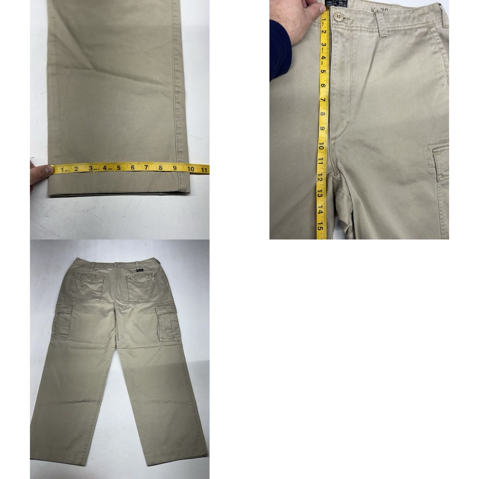 Tommy Hilfiger VINTAGE Tommy Hilfiger Cargo Pants Mens 38x29.5 Khaki Wide Leg Army Military T-1 Y2K Size US 38 / EU 54 - 8 Thumbnail