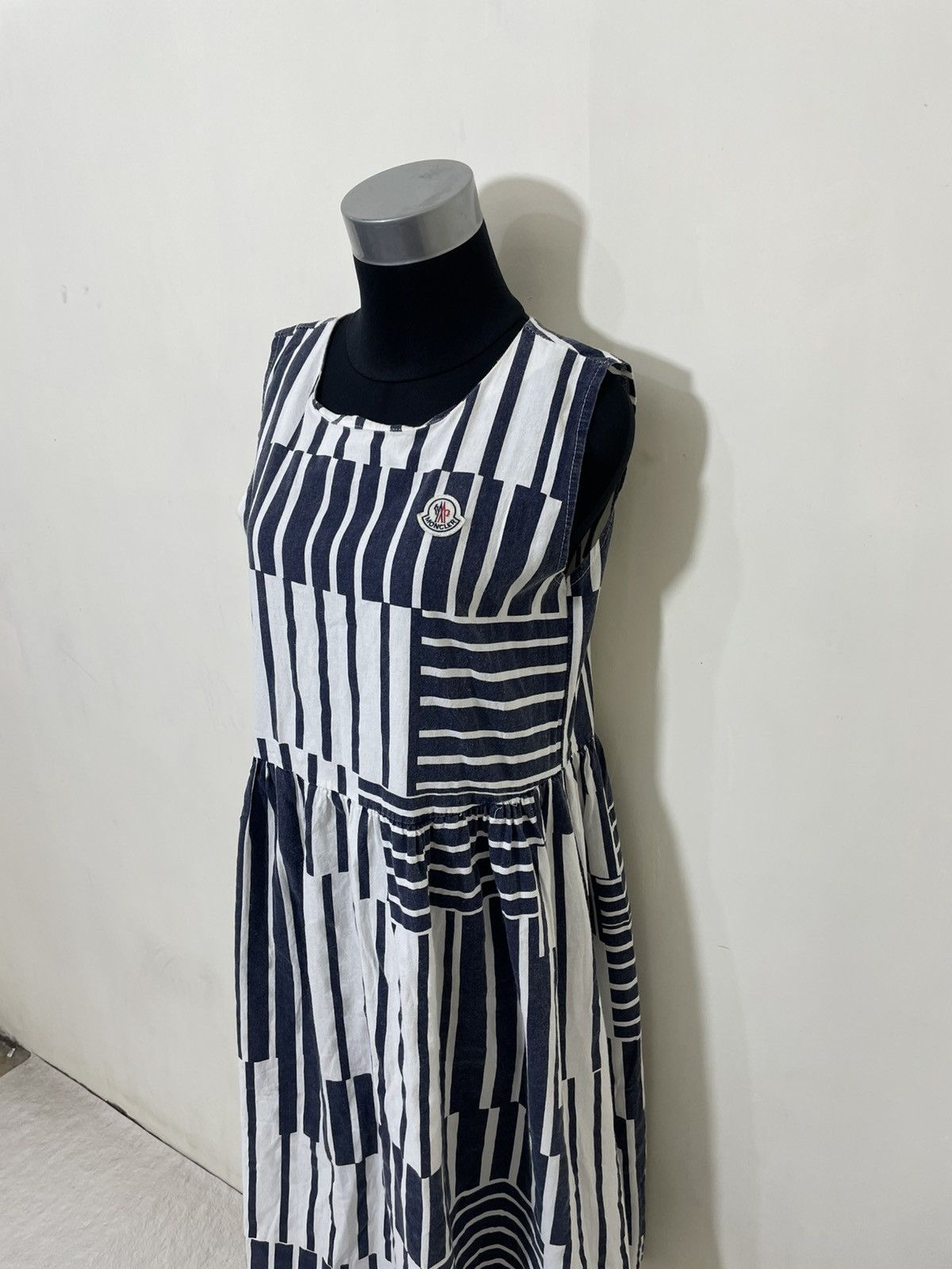 Moncler 2000s Moncler Sleeveless Striped Patchwork Dress Y2K Loro Size M / US 6-8 / IT 42-44 - 4 Thumbnail