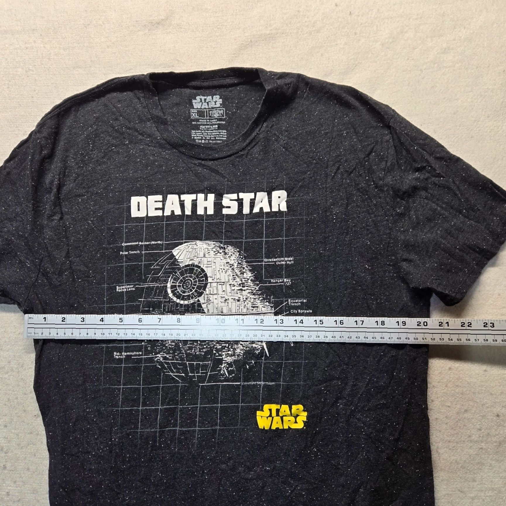 Star Wars STAR WARS Death Star Tee Shirt Short Sleeve Men XL Black Cotton Blend Crew Neck Graphic Tee Size US XL / EU 56 / 4 - 4 Thumbnail