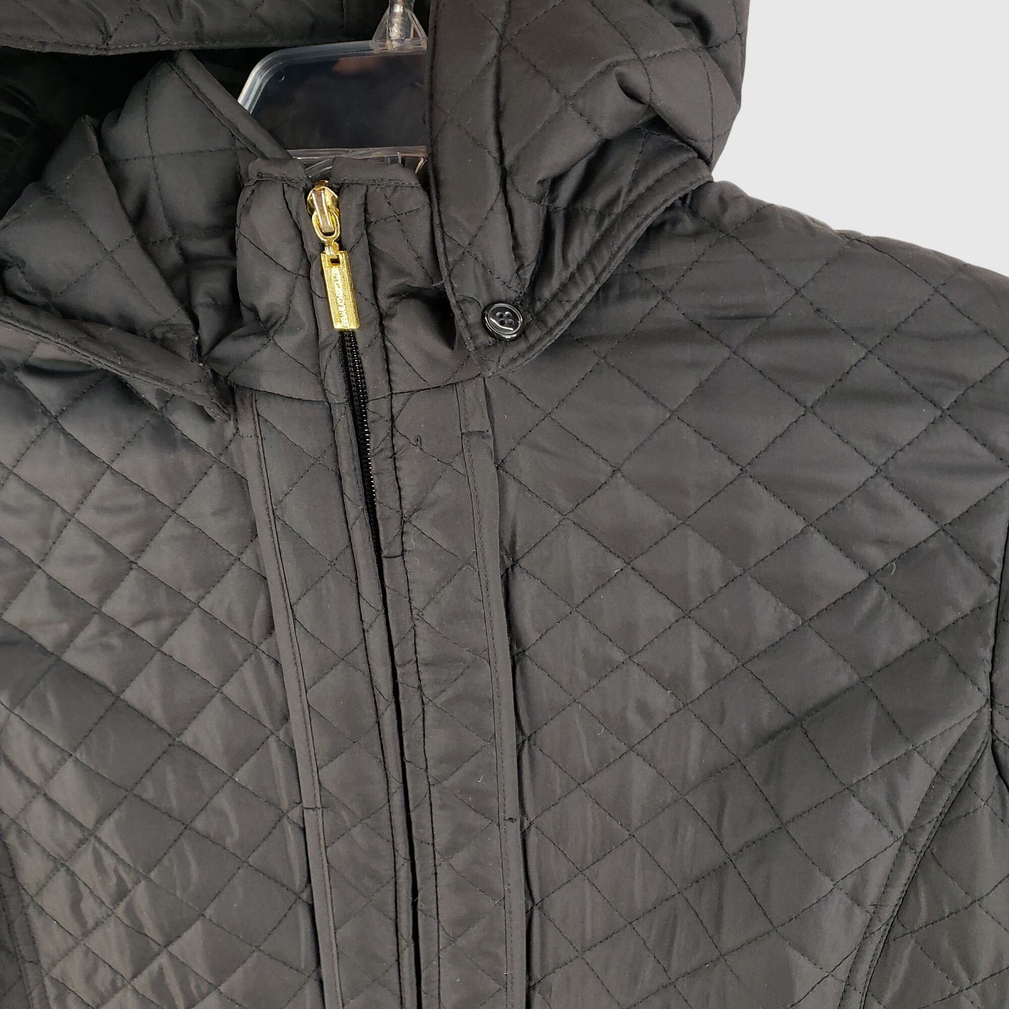 Other WeatherTamer Womens Weatherproof Quilted Hooded Jacket Black Size M / US 6-8 / IT 42-44 - 3 Thumbnail