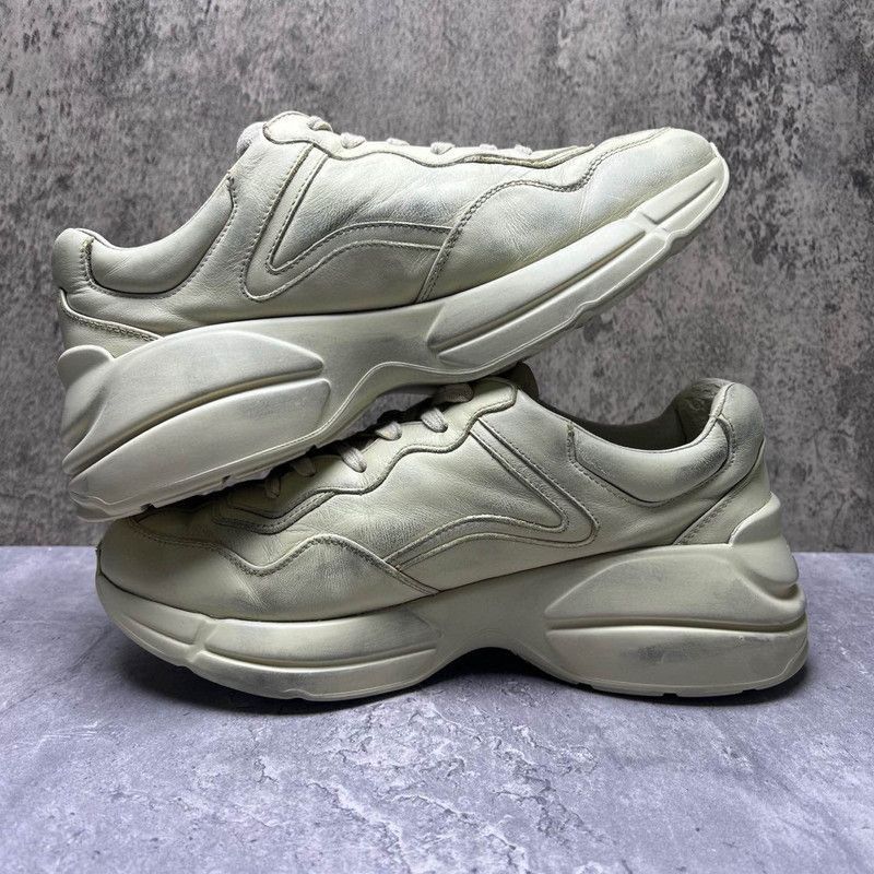 Gucci Gucci Rhyton Distressed Dad Sneakers in Ivory Size US 8.5 / EU 41-42 - 7 Thumbnail