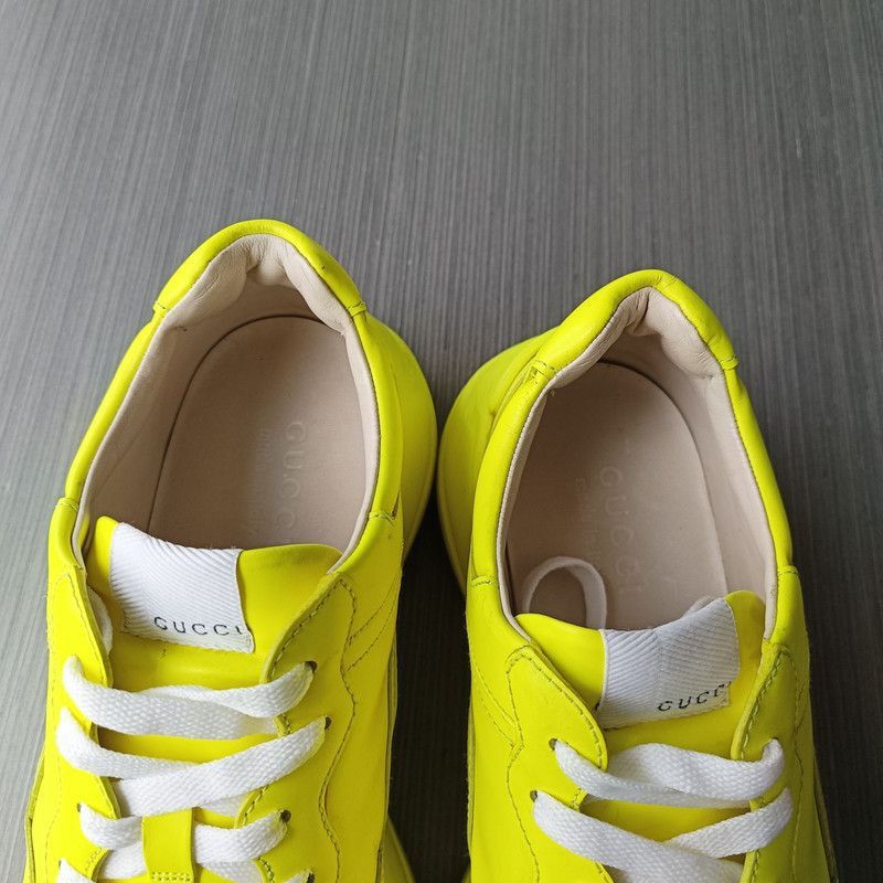 Gucci Gucci Rhyton Leather Low-top Sneakers in Yellow - Size US 8.5 / EU 41-42 - 4 Thumbnail
