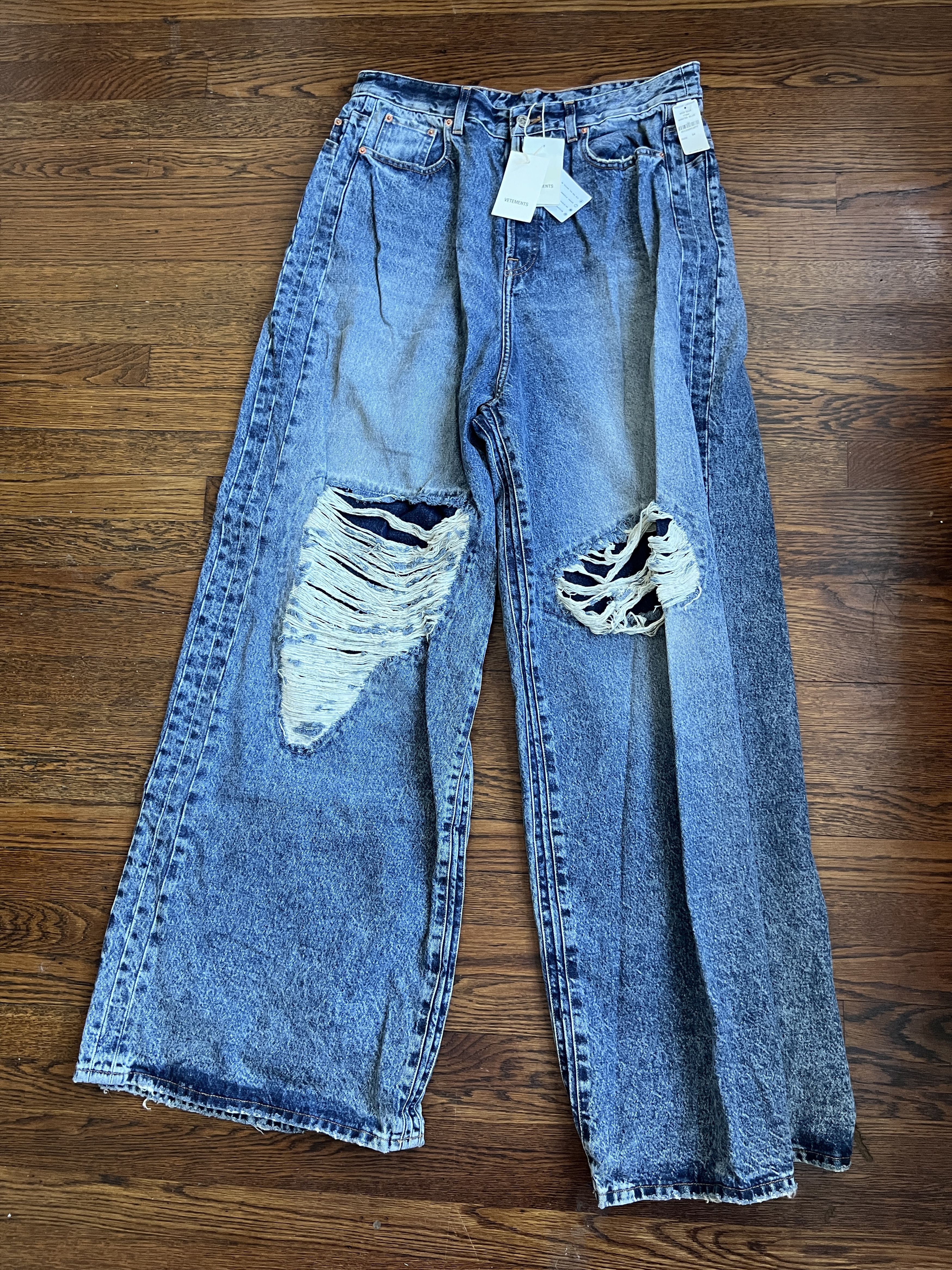 Vetements Vetements Patched Baggy Jeans | Grailed