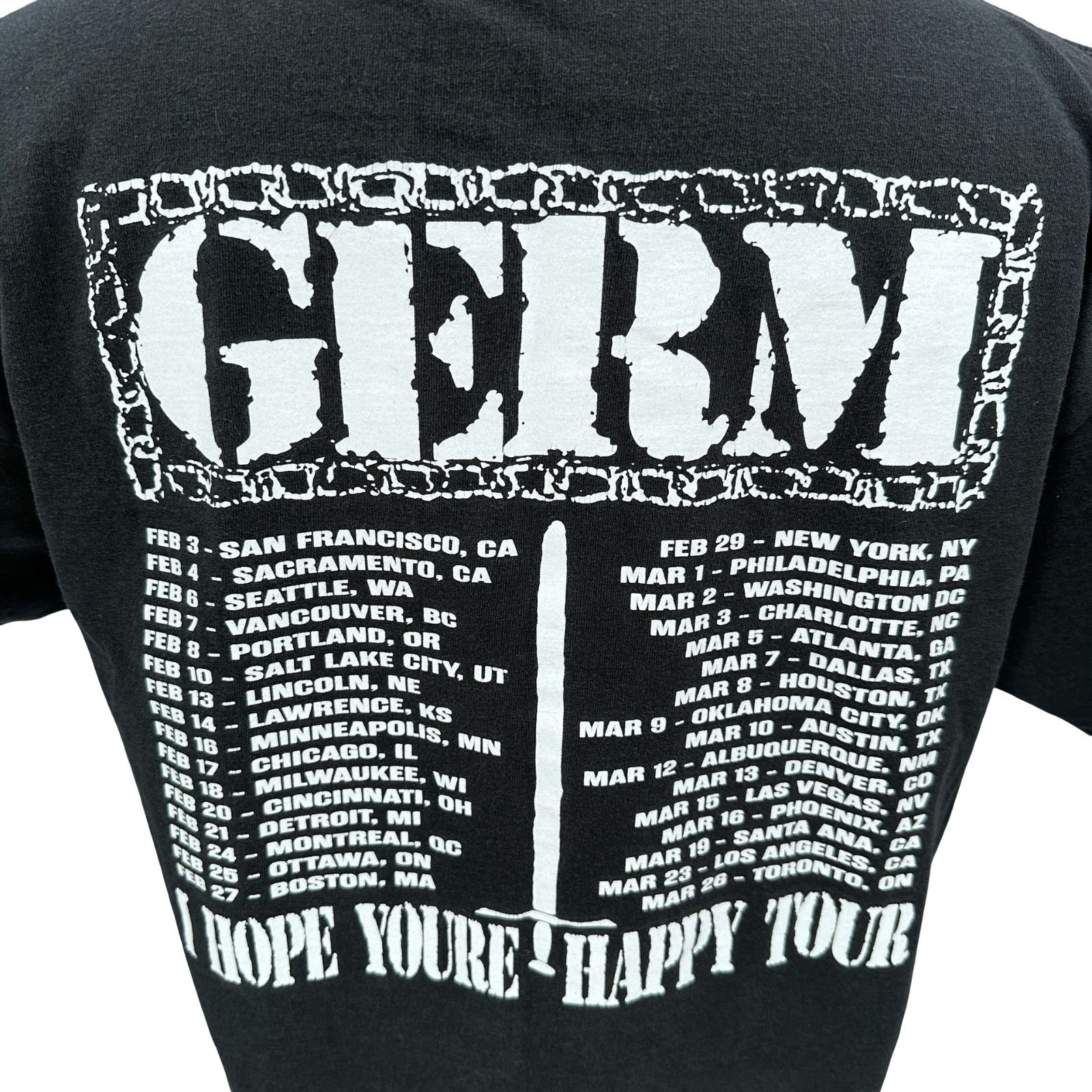 Hope Germ I Hope You’re Happy Tour T-Shirt Men’s L Black Graphic Size US L / EU 52-54 / 3 - 5 Thumbnail