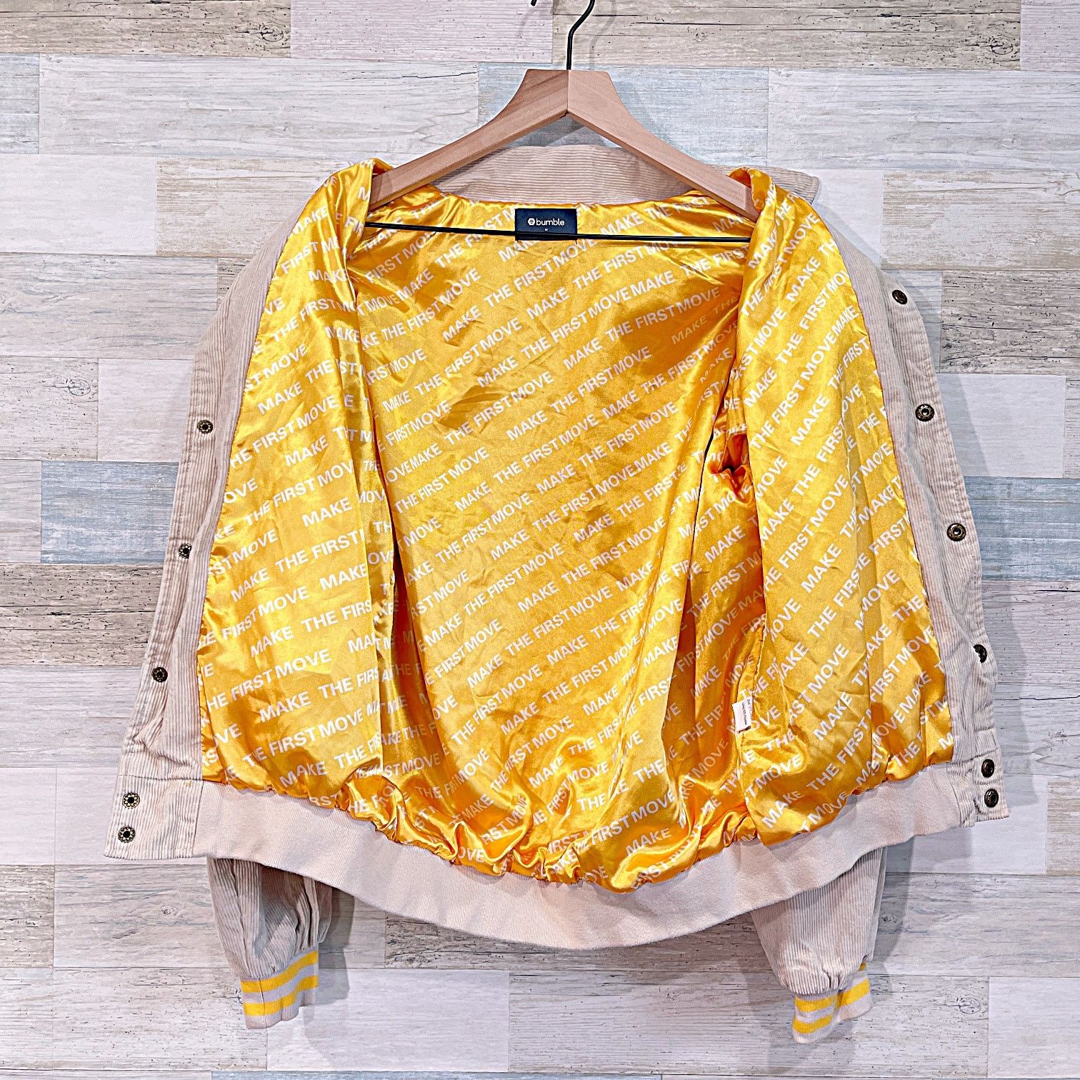 Other Bumble Social Dating App Corduroy Bomber Jacket Mens Medium Size M / US 6-8 / IT 42-44 - 5 Thumbnail