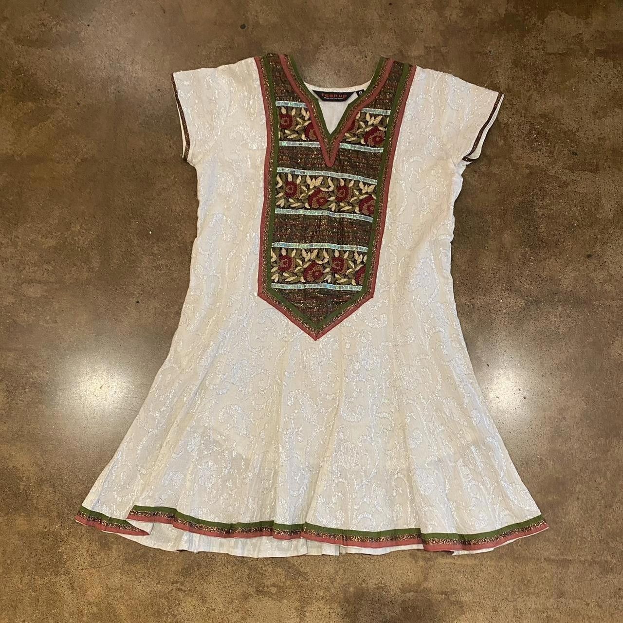 Off-White White Ethnic Brocade Embellished Mini Skirt Size S / US 4 / IT 40 - 2 Thumbnail