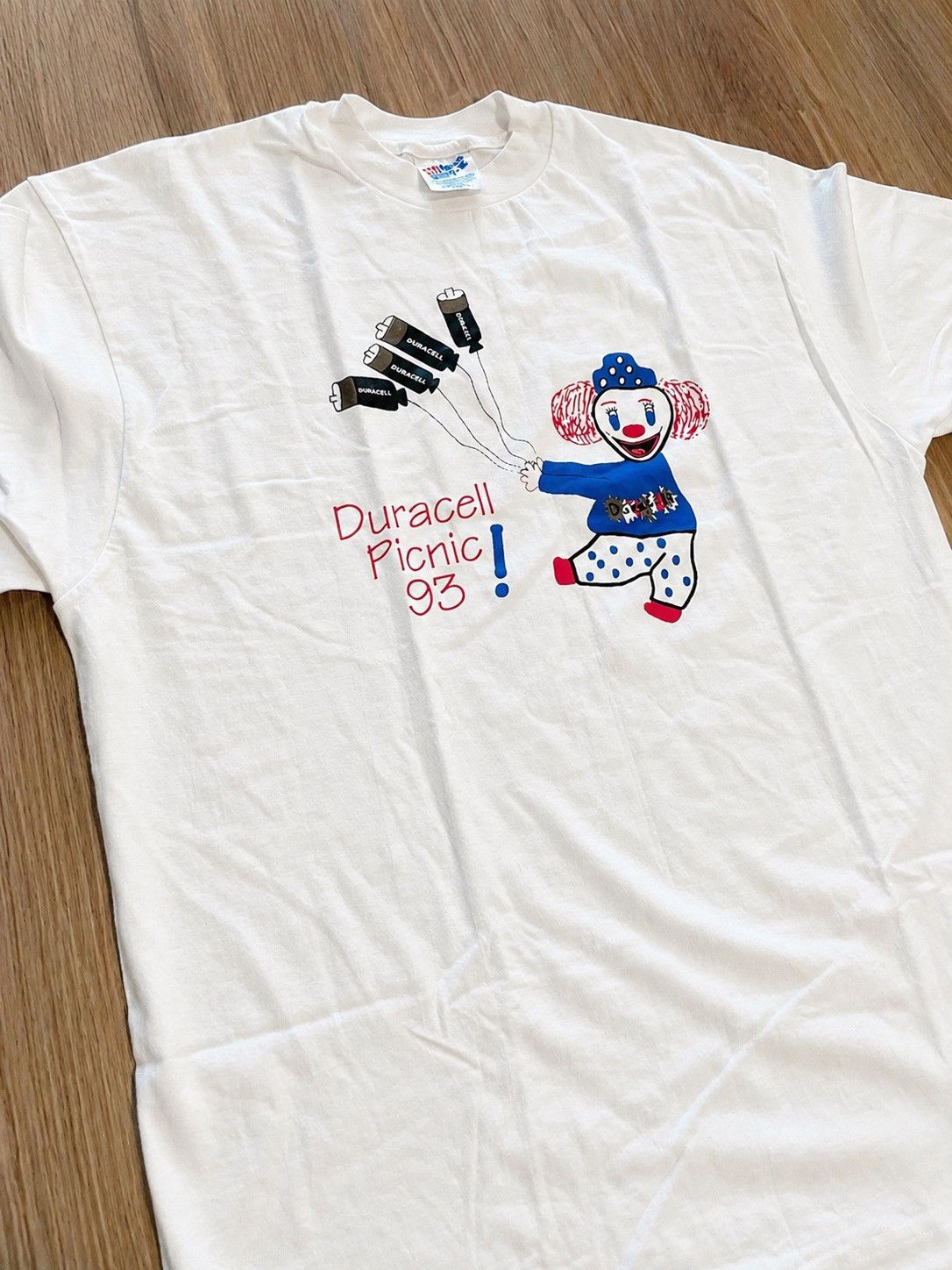 Vintage 1993 Duracell Batteries Picnic Shirt L Single Stitch