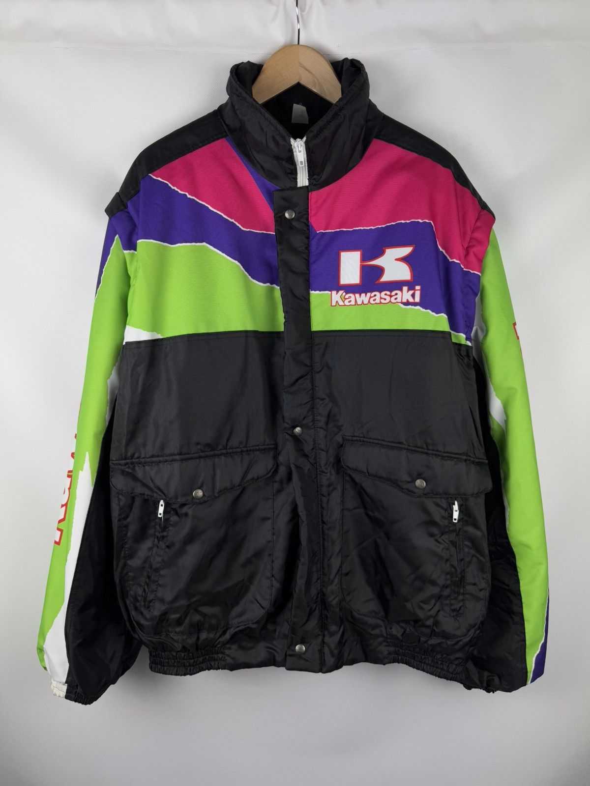 Vintage Kawasaki Vintage Racing Big Logo Transformer Jacket Size US XXL / EU 58 / 5 - 1 Thumbnail