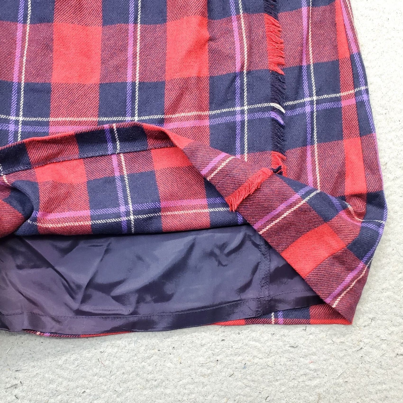 Vintage Haberdashery Collection Skirt Women Size 10P Womens Short Plaid Pleated Lined Made USA Size 32" / US 10 / IT 46 - 5 Thumbnail