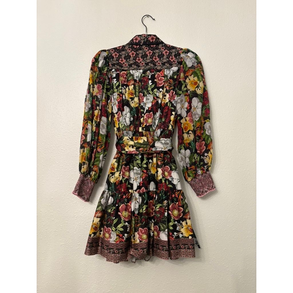 Alice + Olivia ALICE + OLIVIA | Tiffie Puff Sleeve Mini Shirt Dress | US 0 Size XS / US 0-2 / IT 36-38 - 7 Thumbnail