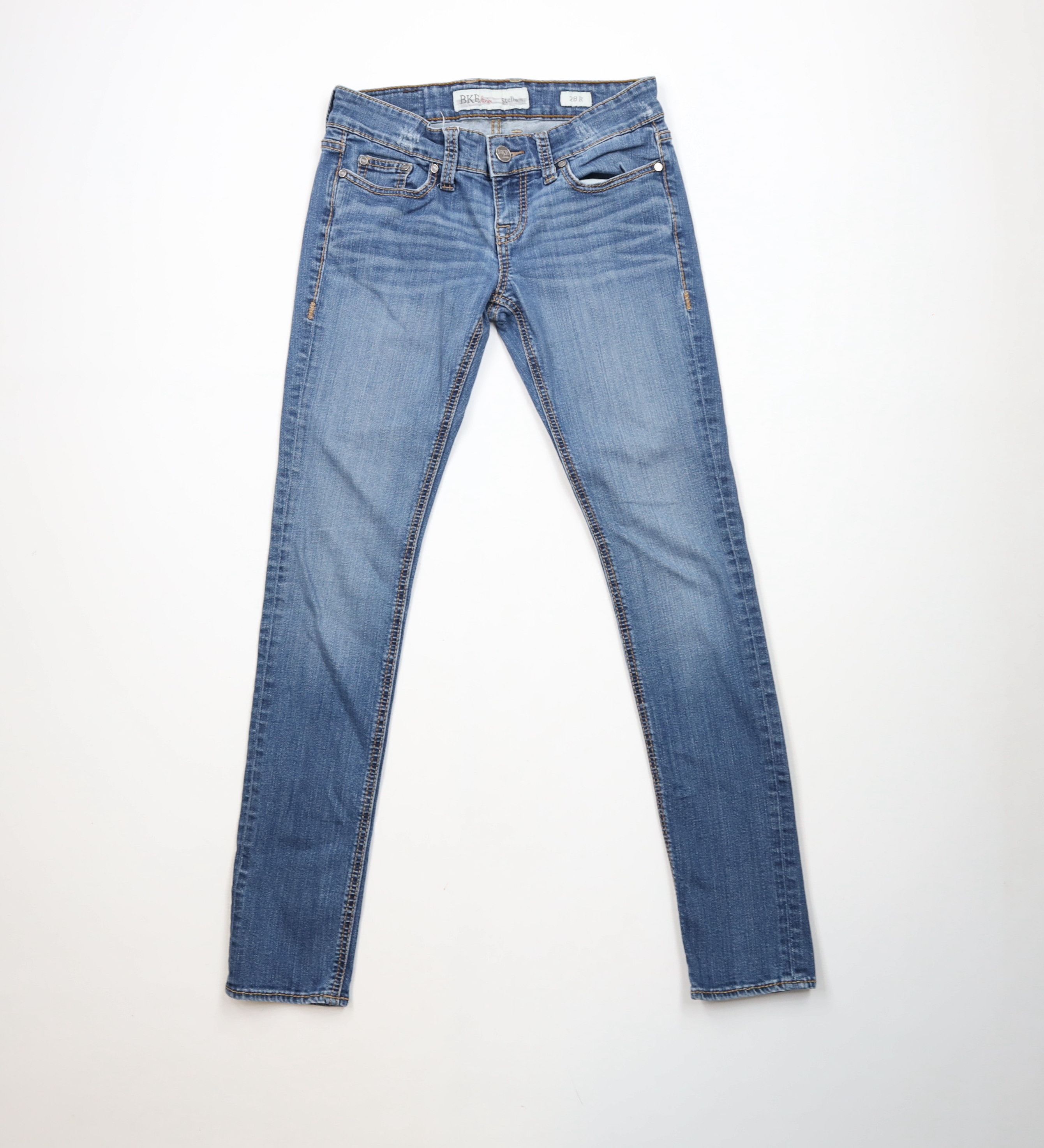 Vintage Buckle BKE Stretch Thick Stitch Skinny Leg Denim Jeans Size 28" / US 6 / IT 42 - 1 Thumbnail