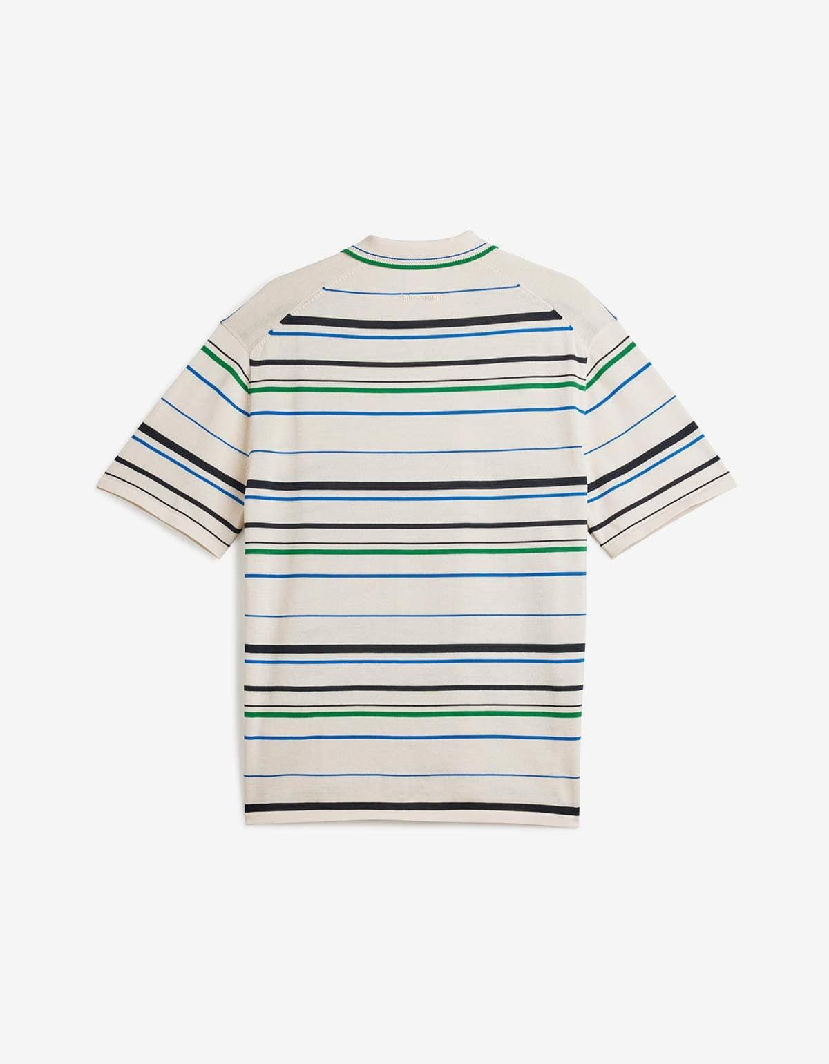 Adidas Wales Bonner x Adidas Wonder White Stripe Knit Polo Shirt Size US L / EU 52-54 / 3 - 3 Thumbnail