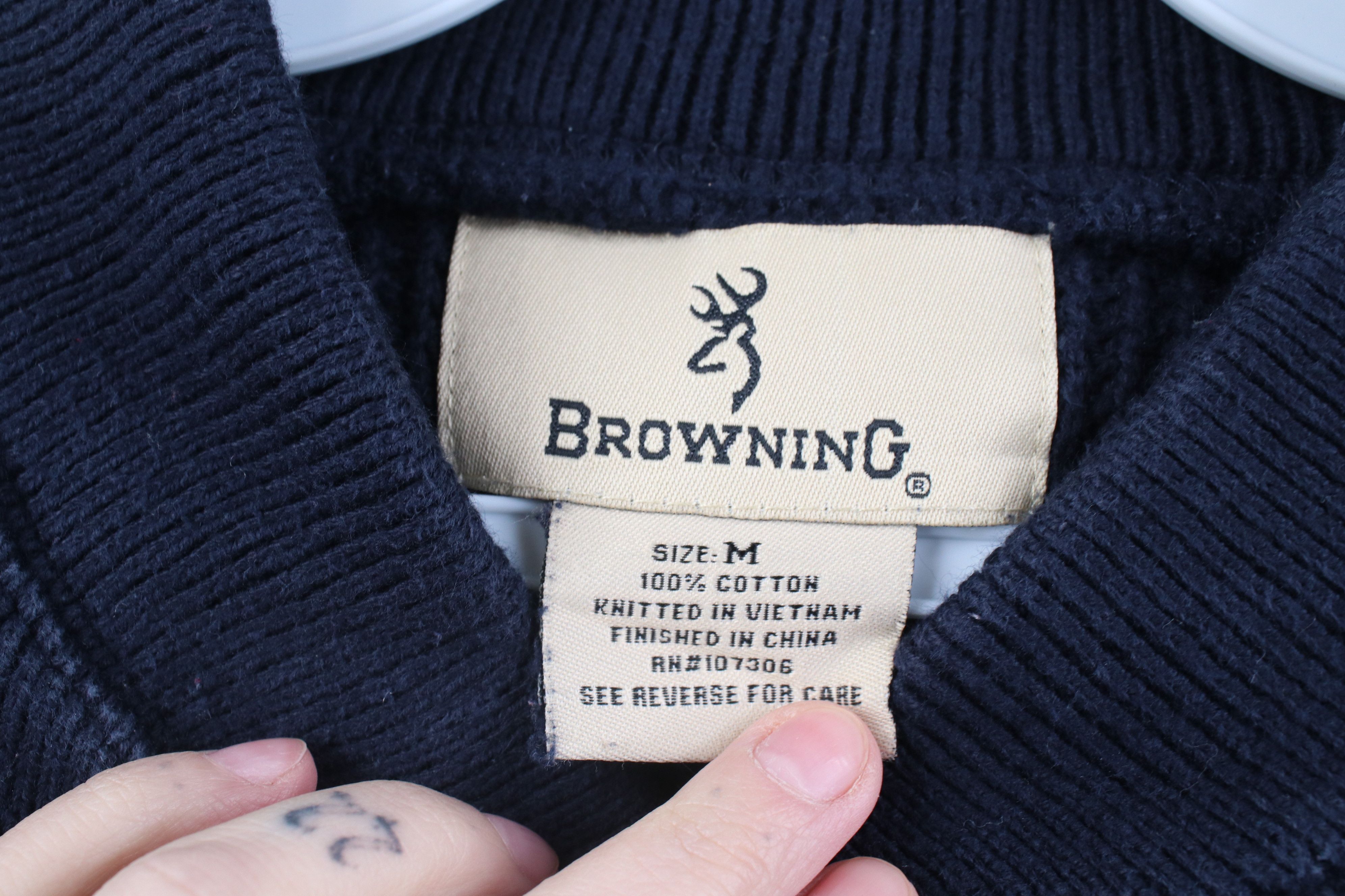 Vintage Vintage 90s Streetwear Ribbed Knit Henley Sweater Blue Size US M / EU 48-50 / 2 - 6 Thumbnail