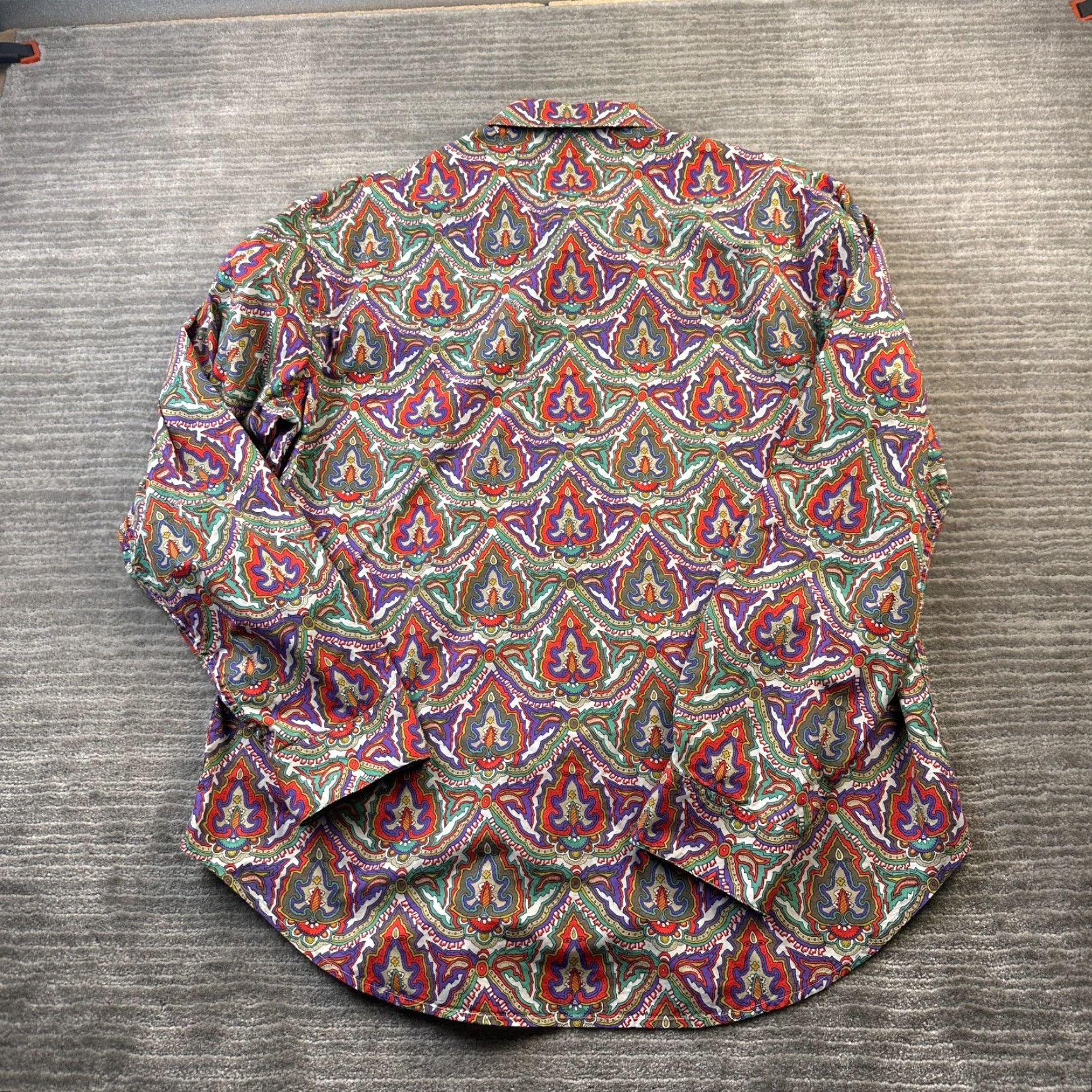 Robert Graham Robert Graham Shirt XL Multicolor Abstract Geometric Long Sleeve Button-Up Collared Embroidered Sportswear Casual Formal Party/Cocktail Mens Size US XL / EU 56 / 4 - 2 Thumbnail