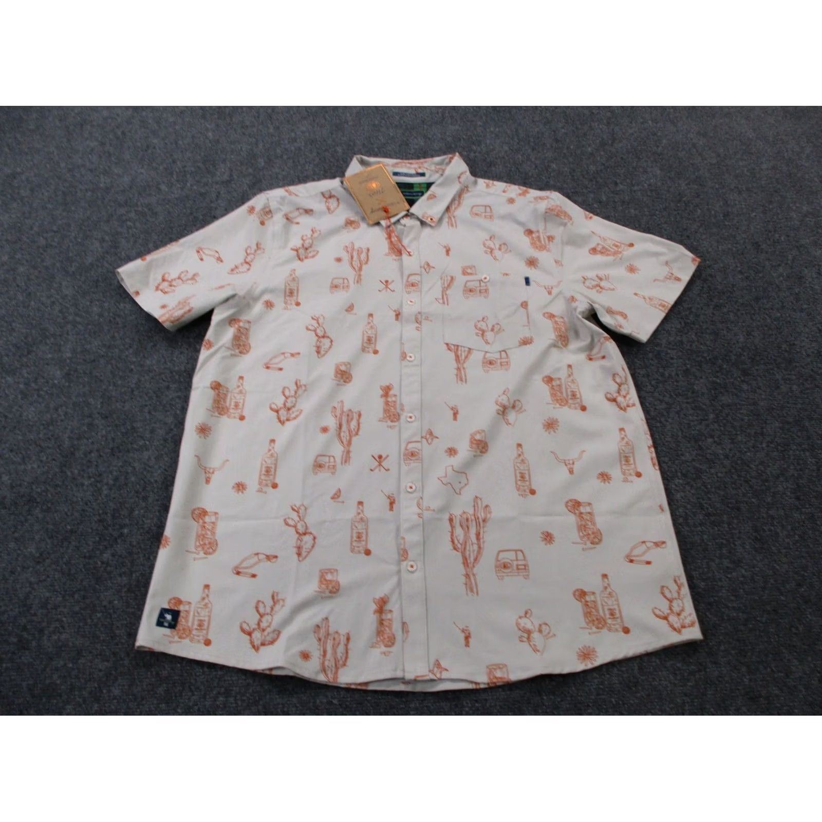 Vintage William Murray Shirt Mens XL Titos Drink Glasses Cactus Desert Graphic Golf NEW Size US XL / EU 56 / 4 - 2 Thumbnail