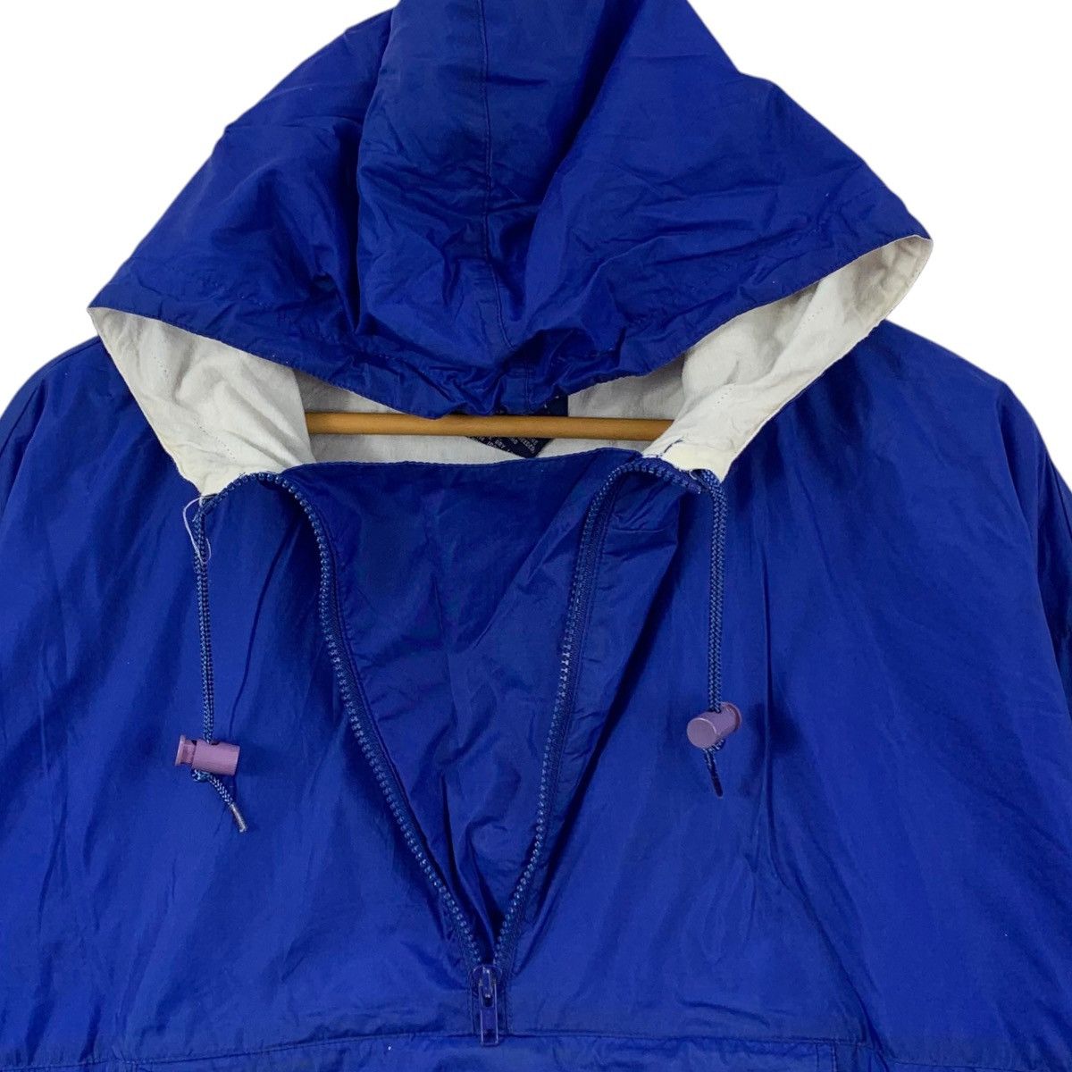 Lands' End LANDS' END Anorak Design Blue Hooded Bomber Jacket Size US L / EU 52-54 / 3 - 4 Thumbnail