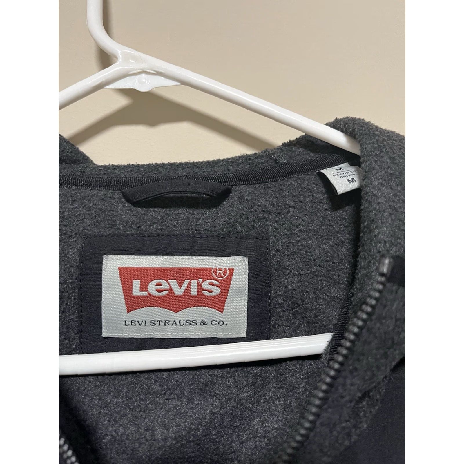 Levi's Levi's Jacket Black Fleece Utility Coat Full Zip Hooded Pockets Mens Medium Size US M / EU 48-50 / 2 - 7 Thumbnail
