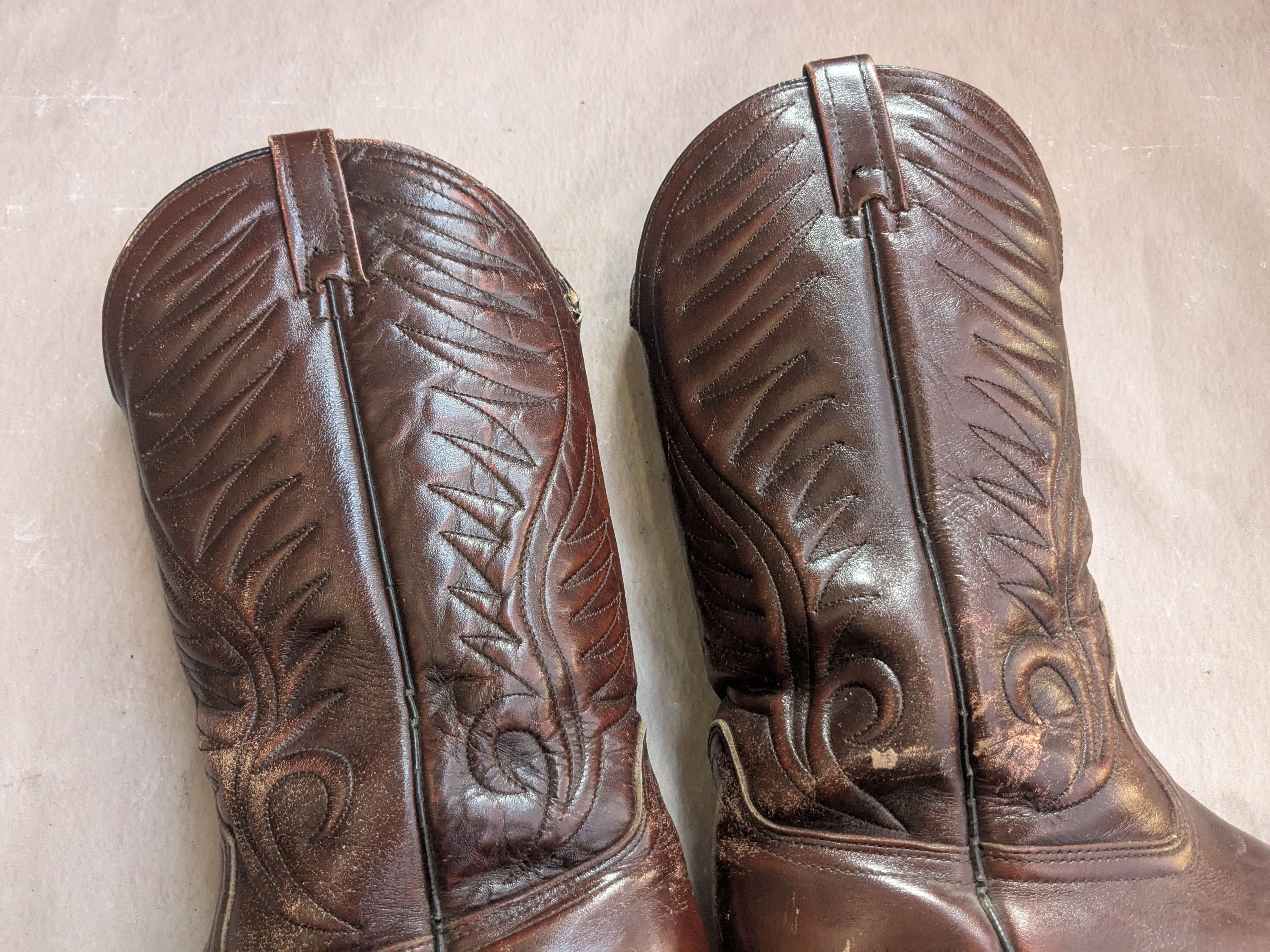 Vintage Acme Cowboy Boots Brown Leather 9 D USA Size US 9 / EU 42 - 8 Thumbnail