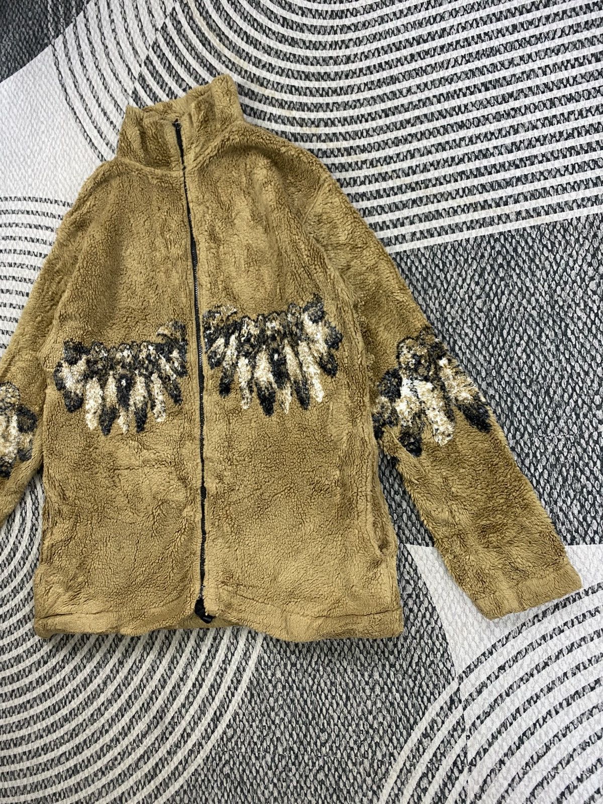 Other Vintage Renegade Club Pattern Wolf Print Fleece Jacket Size US M / EU 48-50 / 2 - 5 Thumbnail