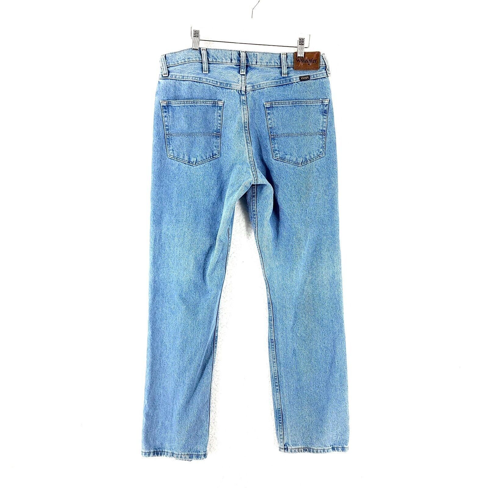 Wrangler Genuine Wrangler Light Blue Denim Mid Rise Jeans 34/32 Size US 34 / EU 50 - 5 Thumbnail