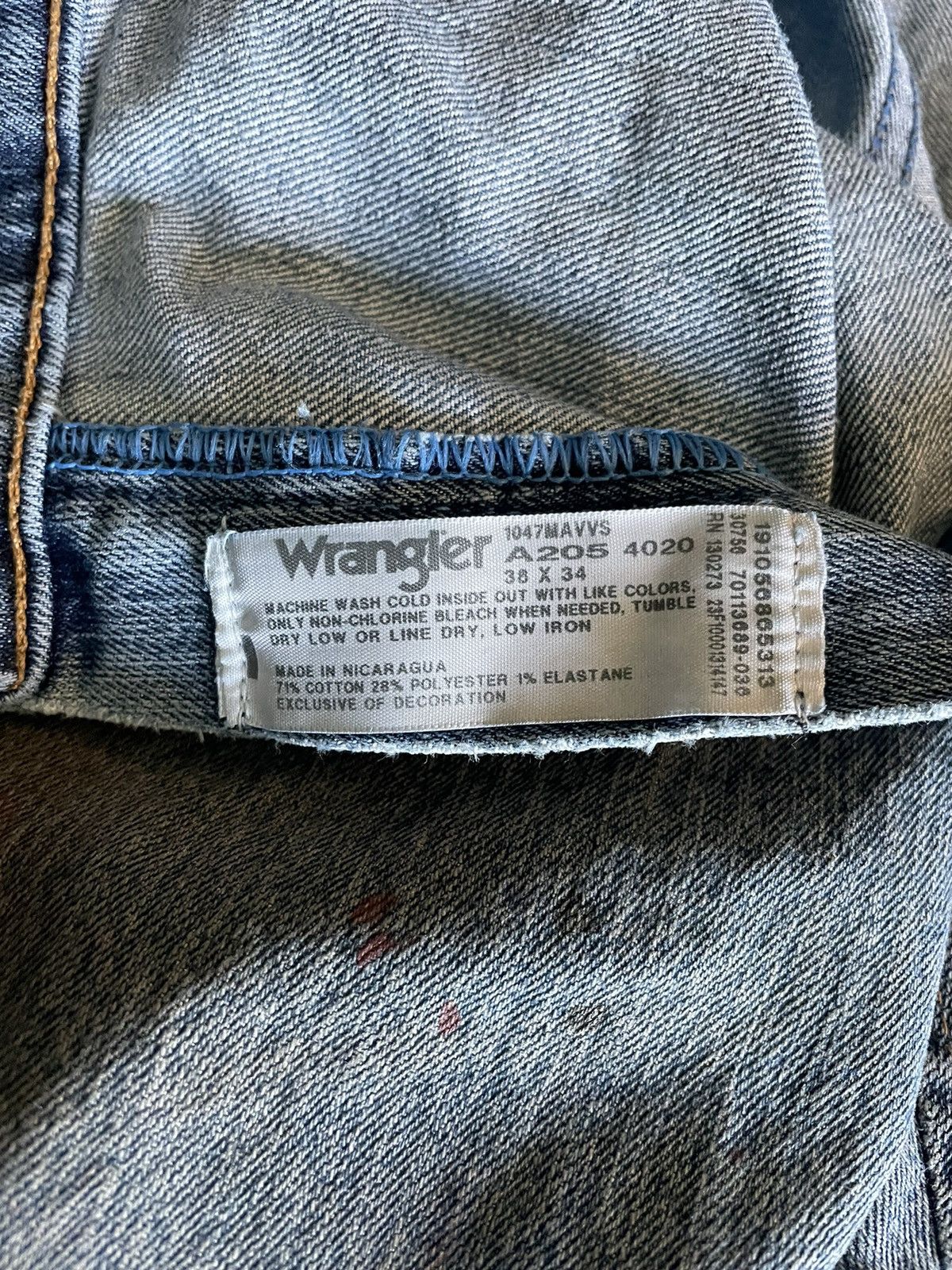 Wrangler Light wash distressed worn Wrangler 47s Size US 38 / EU 54 - 5 Thumbnail
