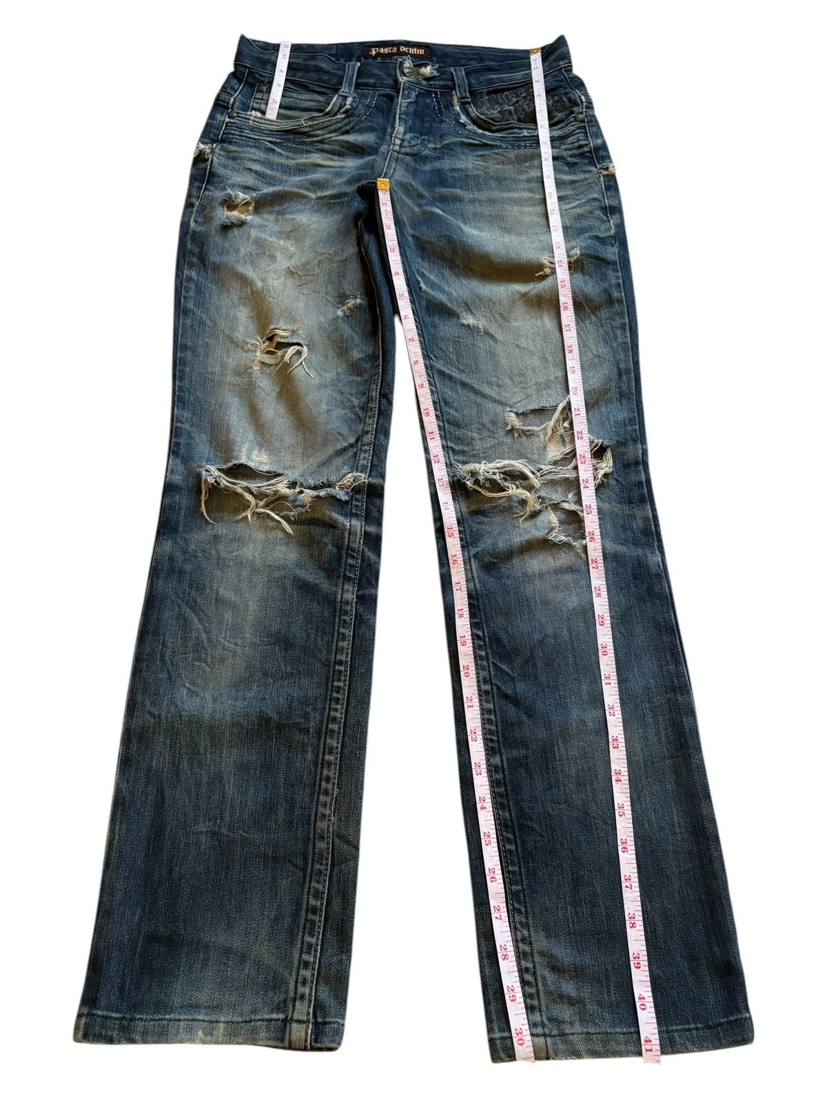 Japanese Brand × Seditionaries Vintage Japanese Brand Mud Wash Skull Embroidered Jeans Size US 31 - 13 Thumbnail
