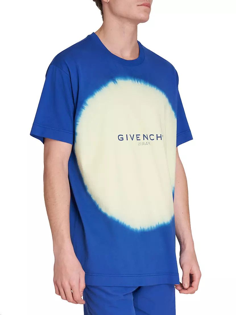 Givenchy Blue and Yellow Reverse Logo Oversized T-Shirt Size US XXS / EU 40 - 2 Thumbnail