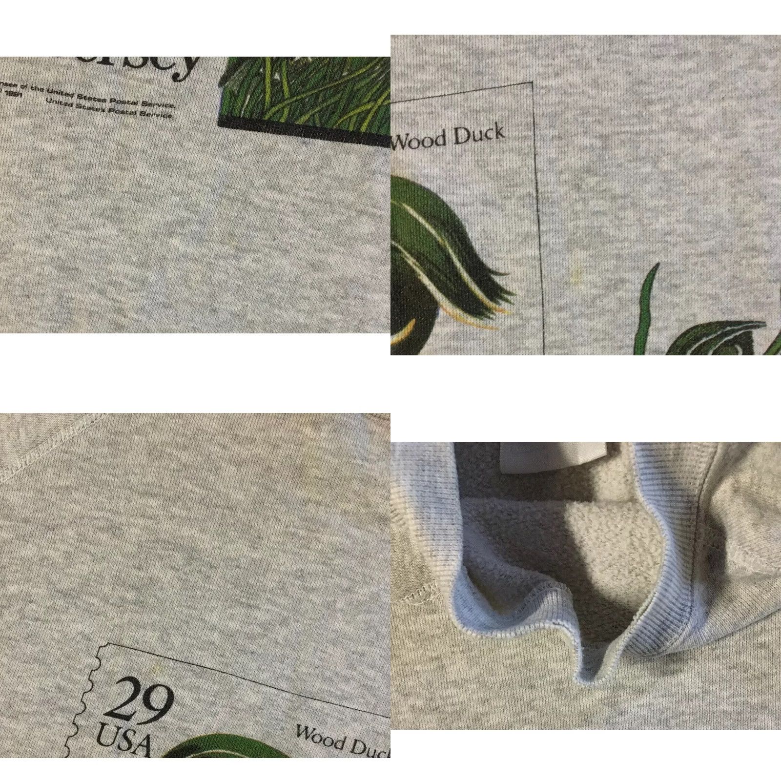 Vintage VINTAGE 90s New Jersey Duck Faded All Over Print Sweatshirt Hoodie S Mens Gray Pullover Bunny Animals Grunge 90s USA USA Size US S / EU 44-46 / 1 - 8 Thumbnail