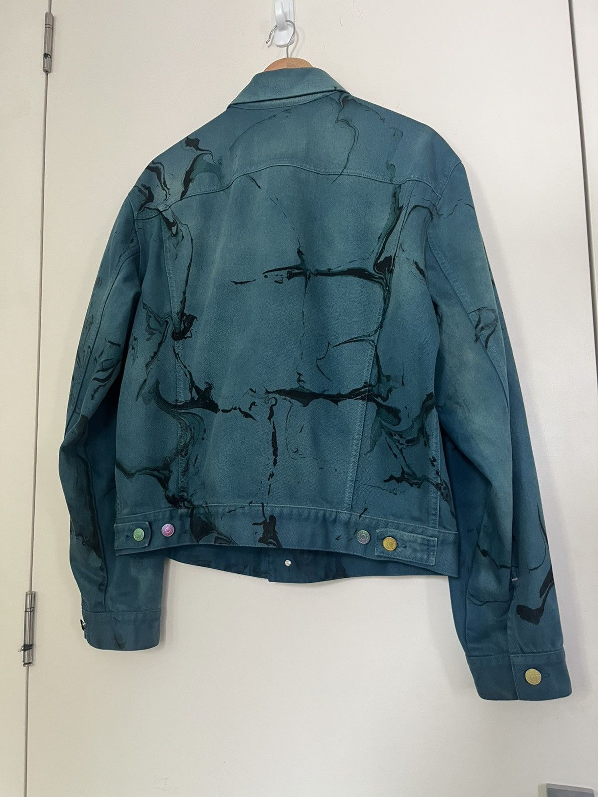 Acne Studios Rare Acne Studios Bla Konst 1998 Swirl Ocean Denim Jacket Size US M / EU 48-50 / 2 - 2 Thumbnail