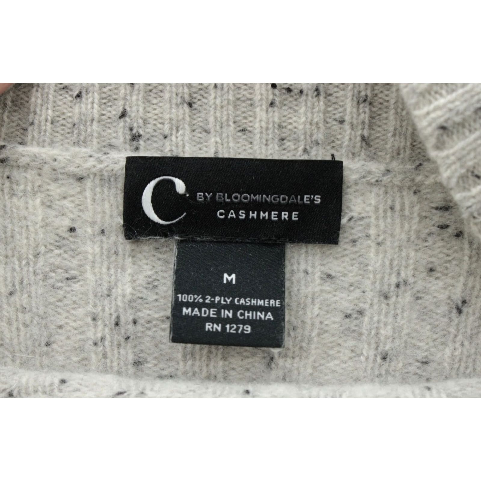 Bloomingdale's Bloomingdale's C Cashmere Turtleneck Sweater Small Beige Ribbed Knit Classic Shirt Size S / US 4 / IT 40 - 5 Thumbnail