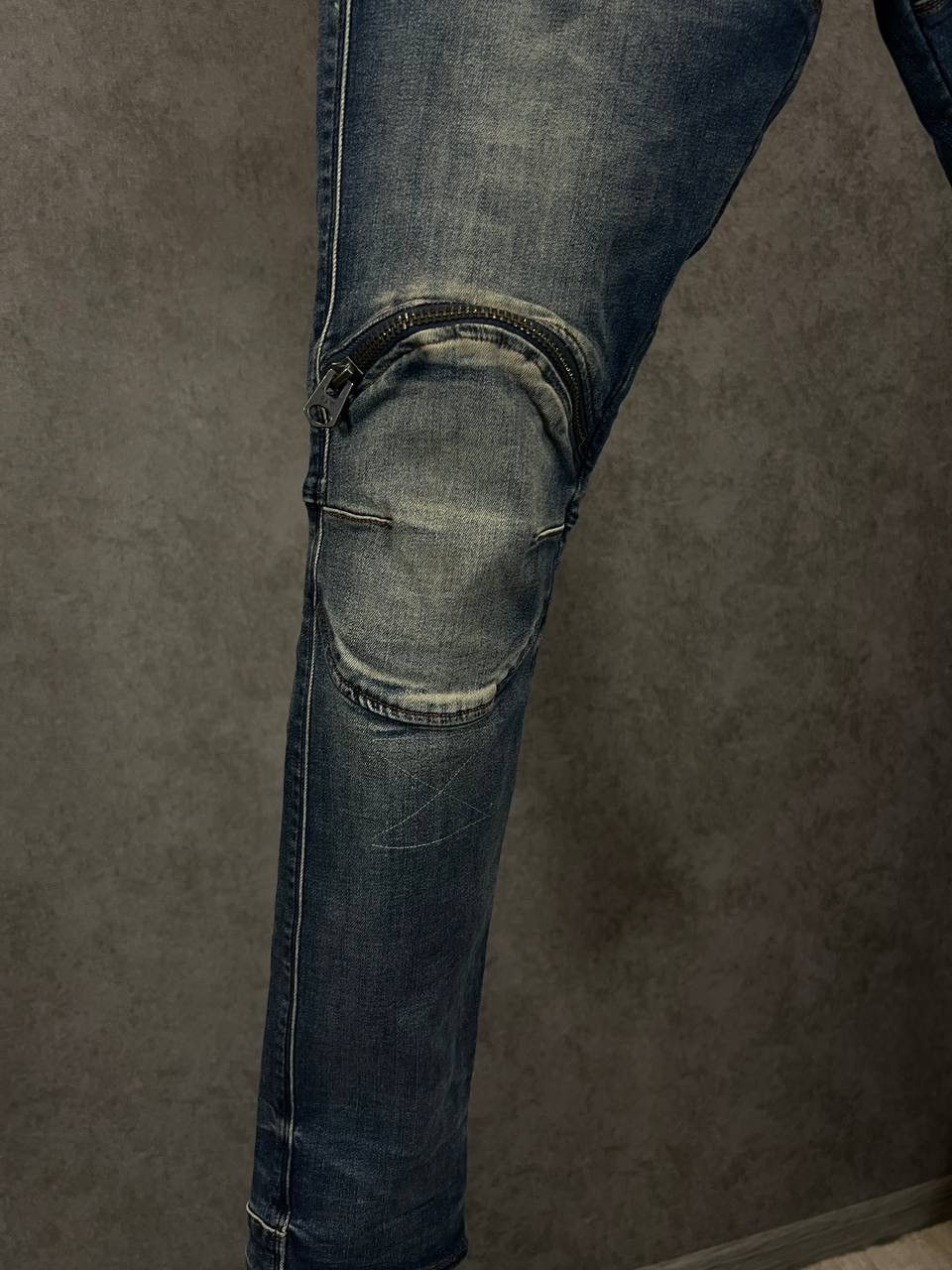 G-Star G Star Raw biker distressed denim jeans Size US 30 / EU 46 - 4 Thumbnail