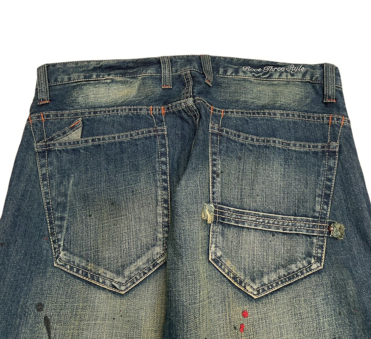 If Six Was Nine Rare Design Vintage Brand The Root Three Flared Jeans 1990s Size US 35 - 4 Thumbnail
