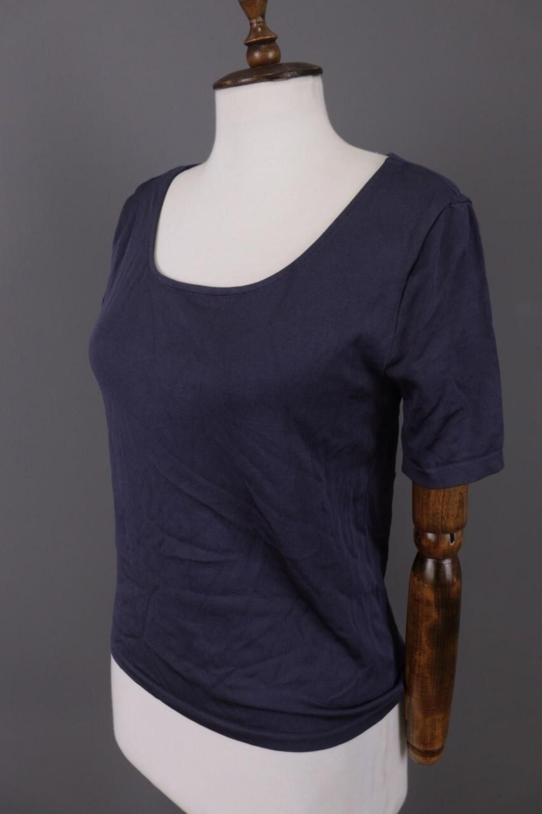 Wolford Wolford Blue Short Sleeve Stretch Top Shirt Size L Size L / US 10 / IT 46 - 6 Thumbnail